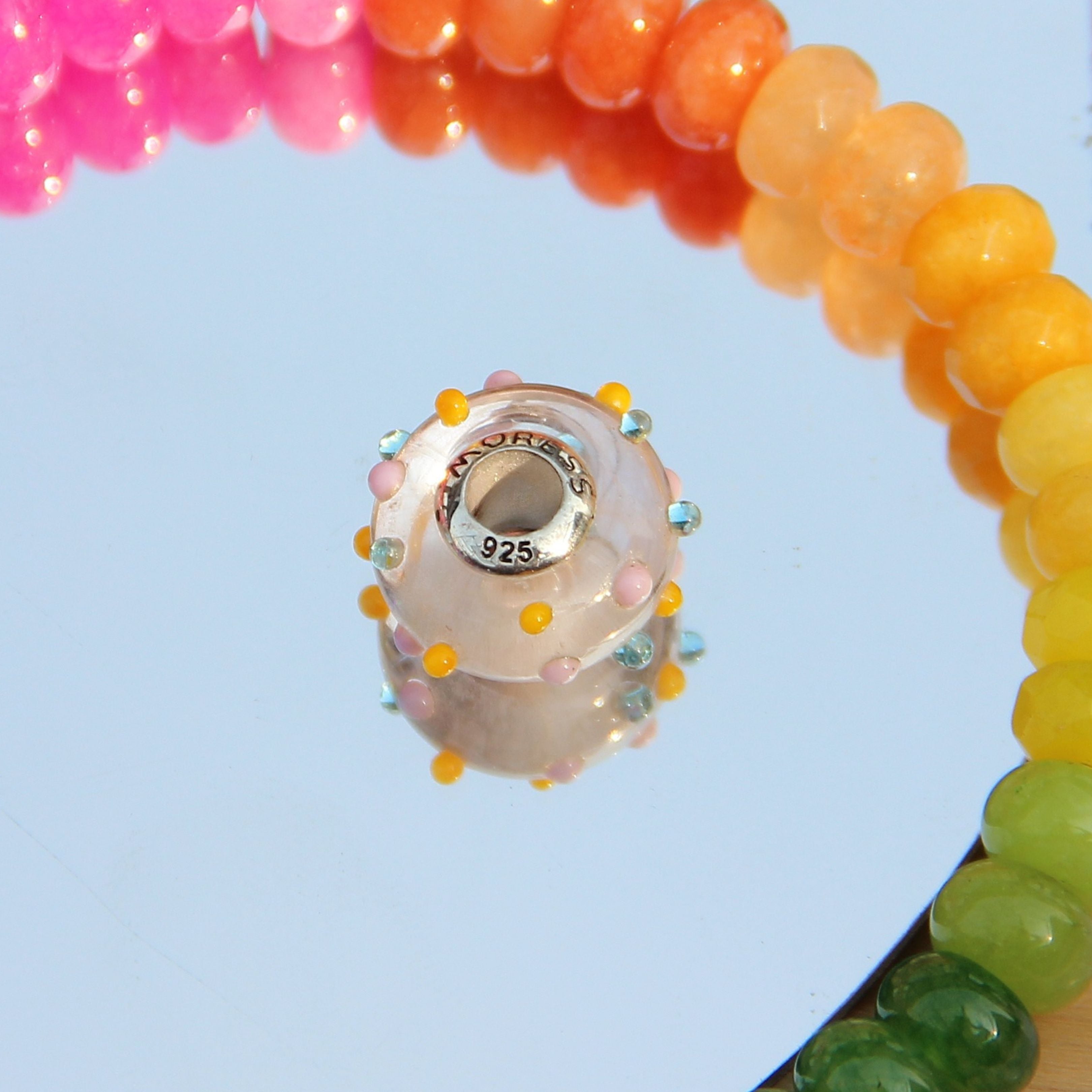 Easter Murano Crystal Clear Polka Dot