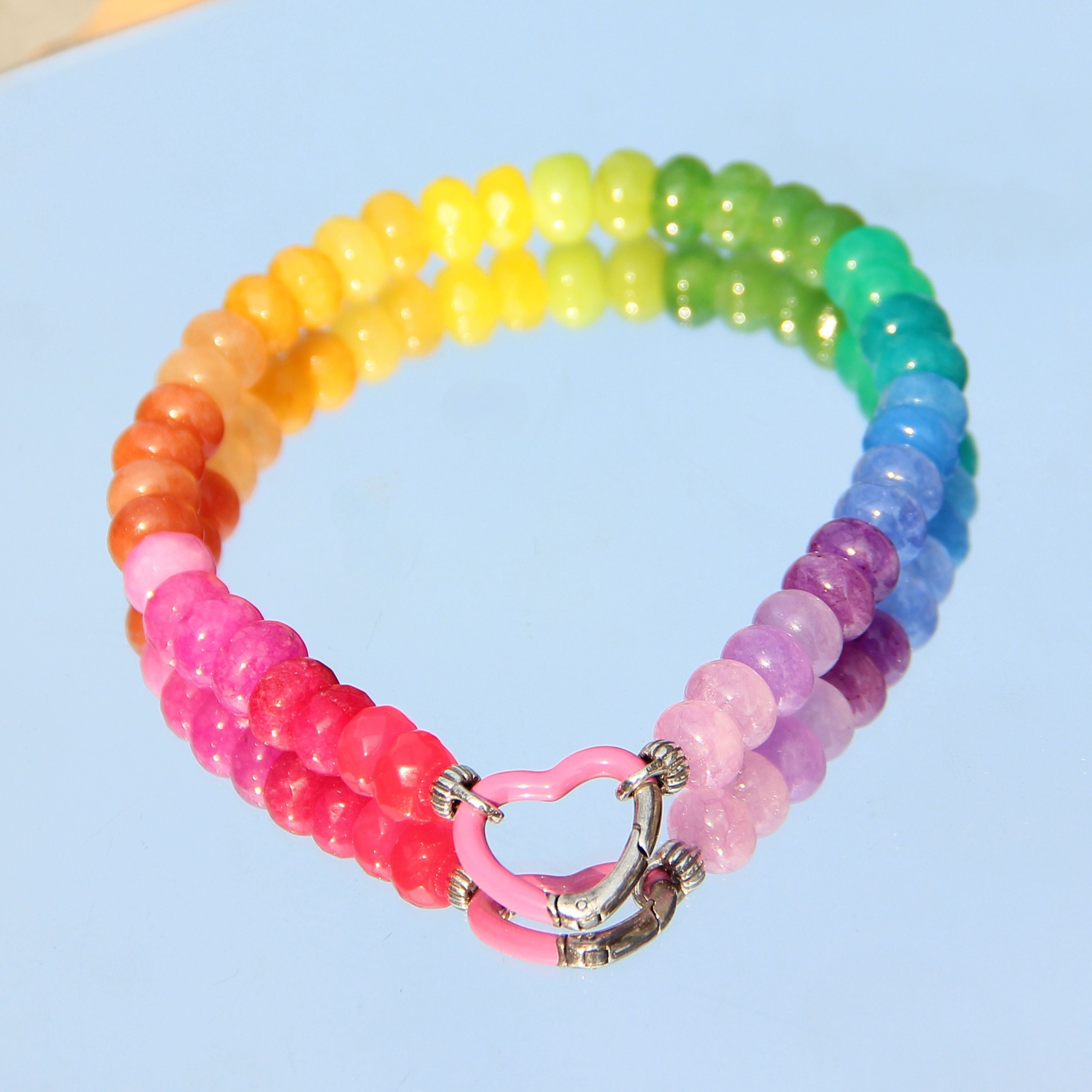 NEW! MoressPLAY Rainbow Quartz Bracelet Set with Lock