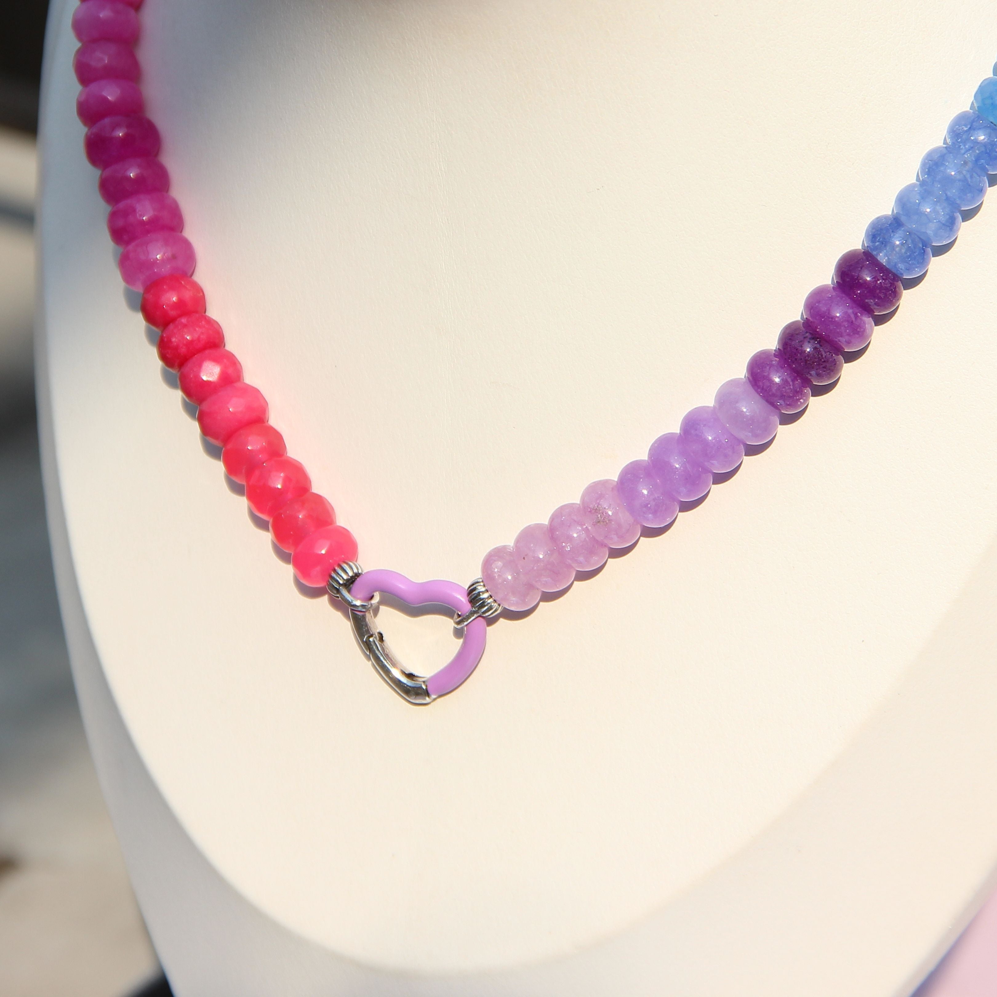 MoressPLAY Rainbow Quartz Necklace Set with Lock