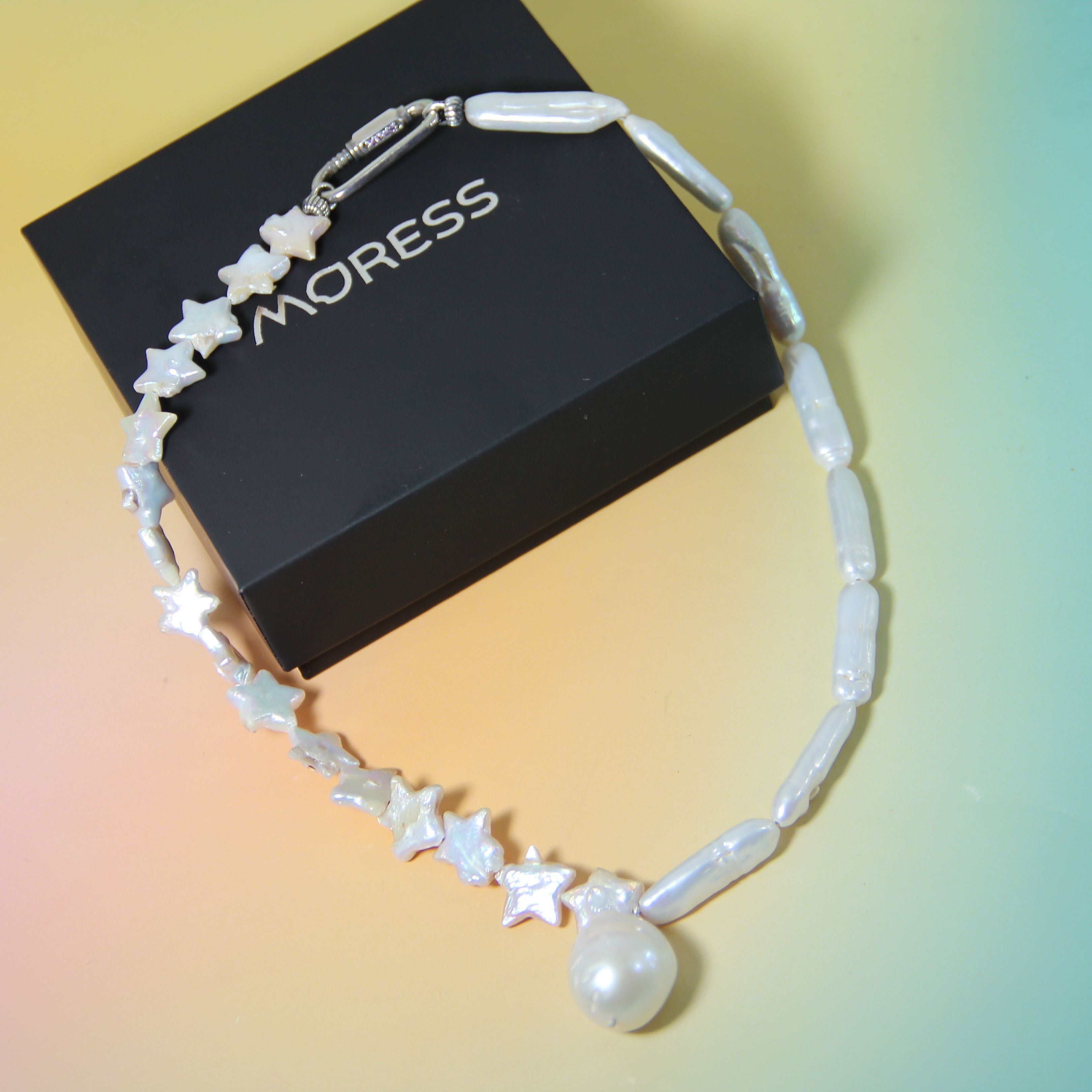 Star is Mine Pearl Necklace Set with Lock