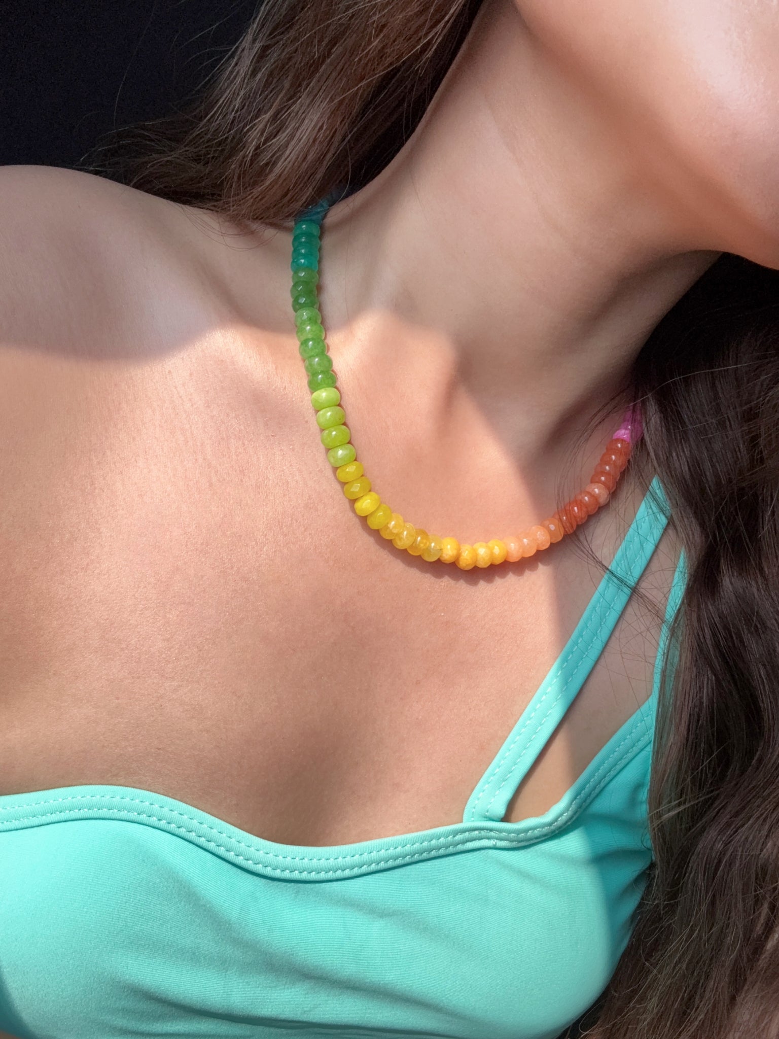 MoressPLAY Rainbow Quartz Necklace Set with Lock