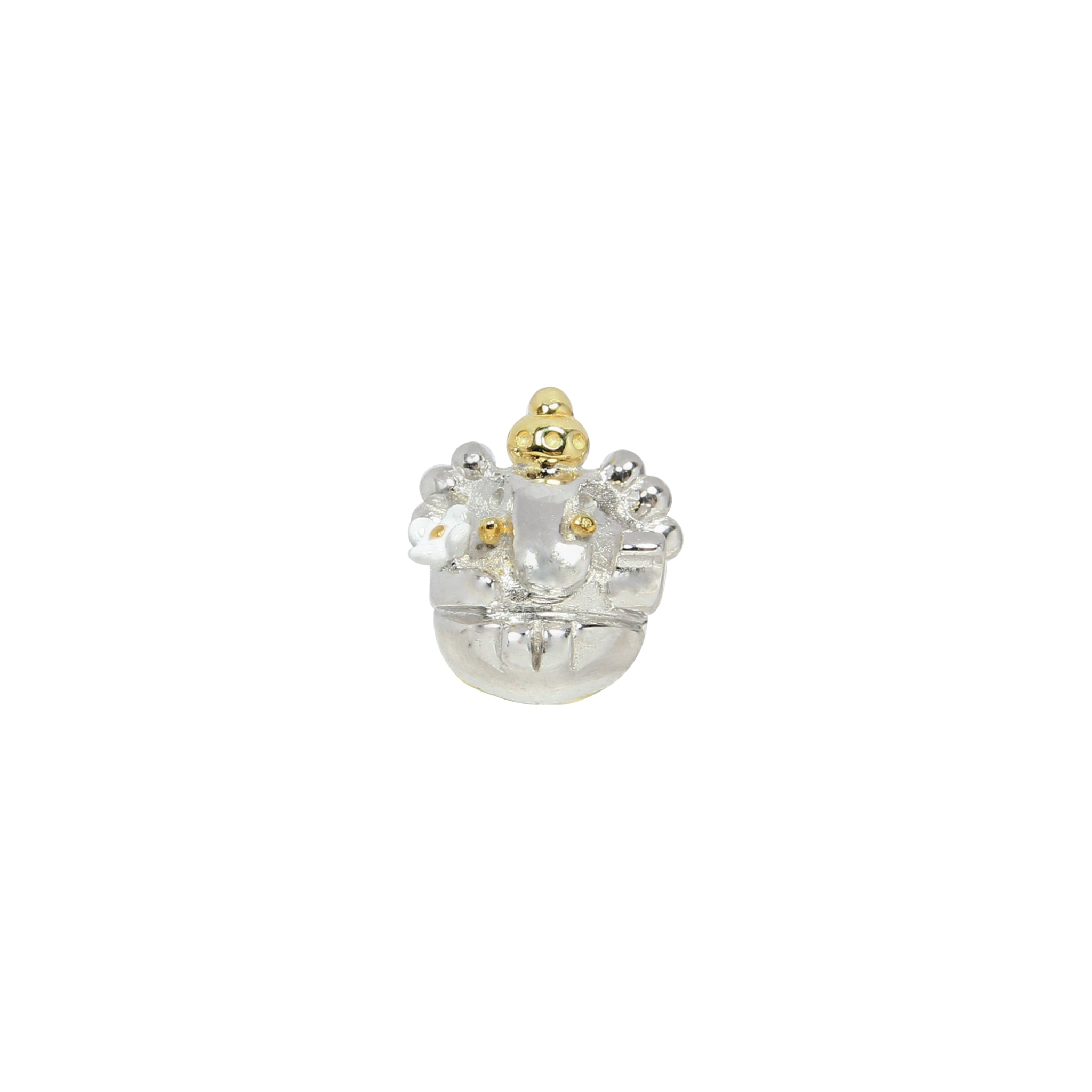 Ganesha Stopper Bead with 14K Gold