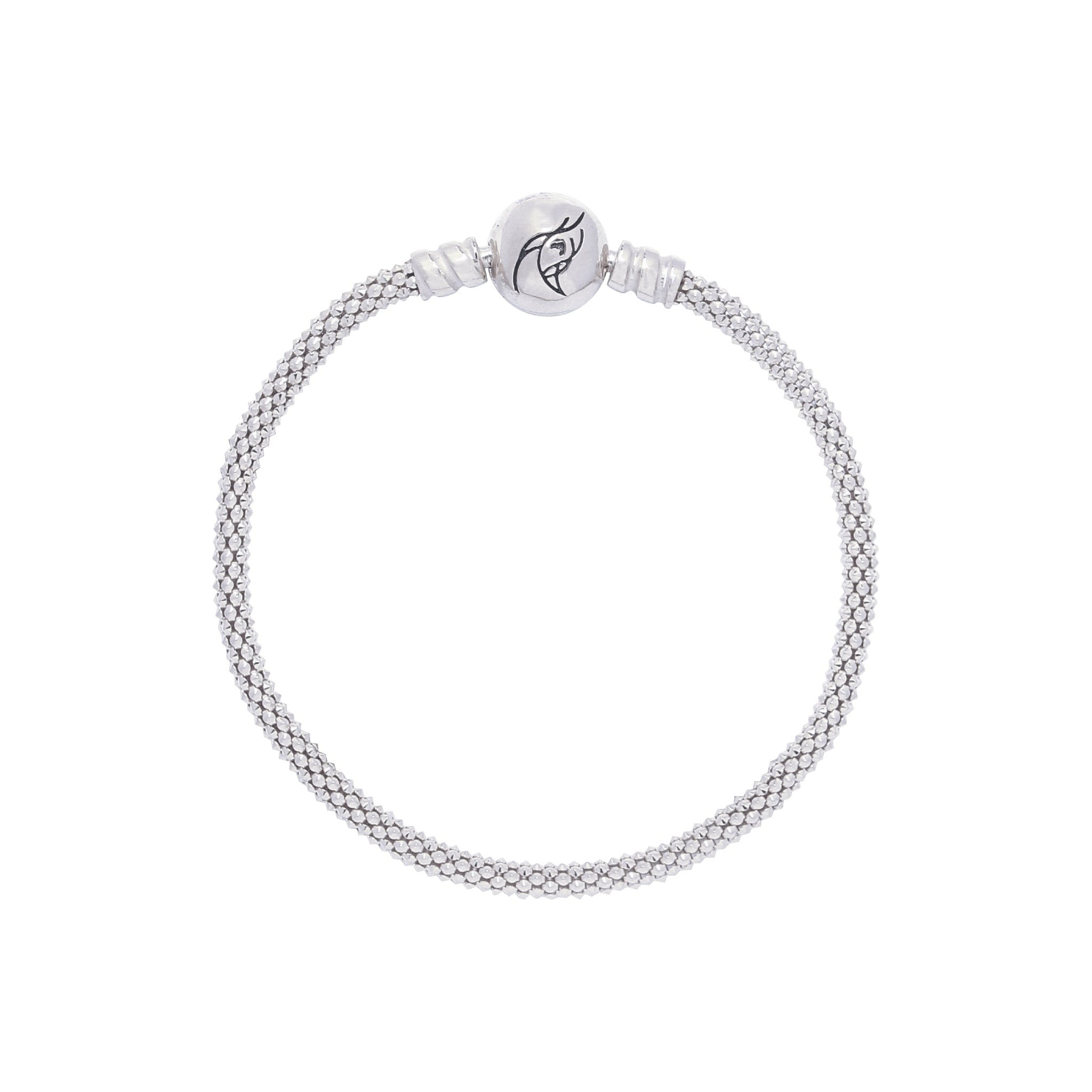 Sterling Silver Popcorn Bracelet -Silver