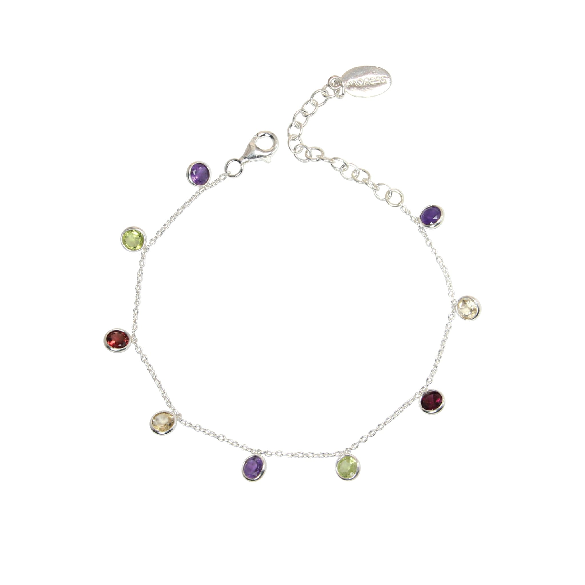 Christmas Ornament Bracelet Mixed Gemstones
