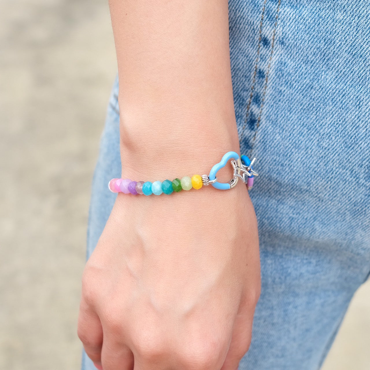 Rainbow Hearts Bracelet Set