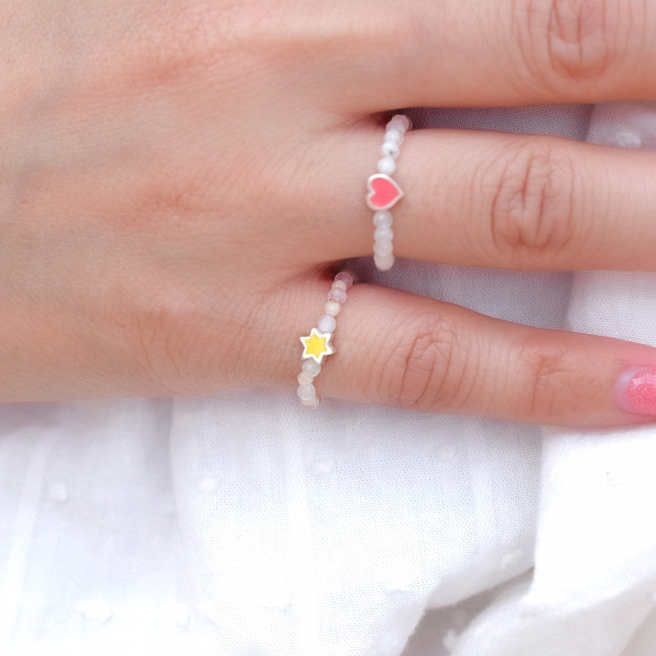 Moomin Heart Genuine Stones Ring