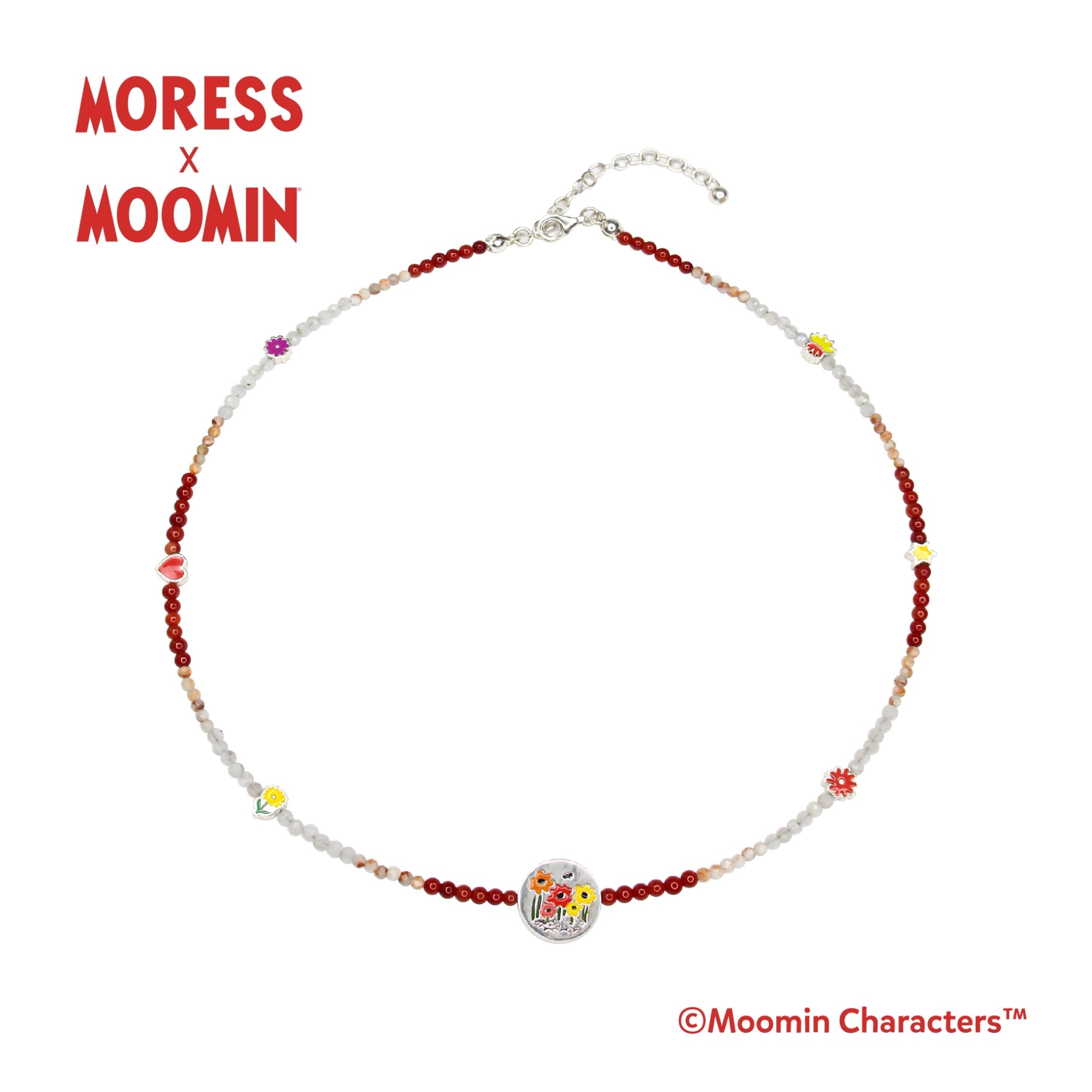 Moomin Flower Genuine Stones Necklace