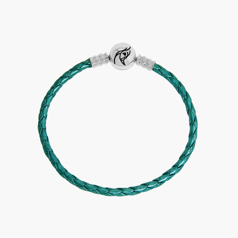 Single Leather Bracelet- Trully Teal