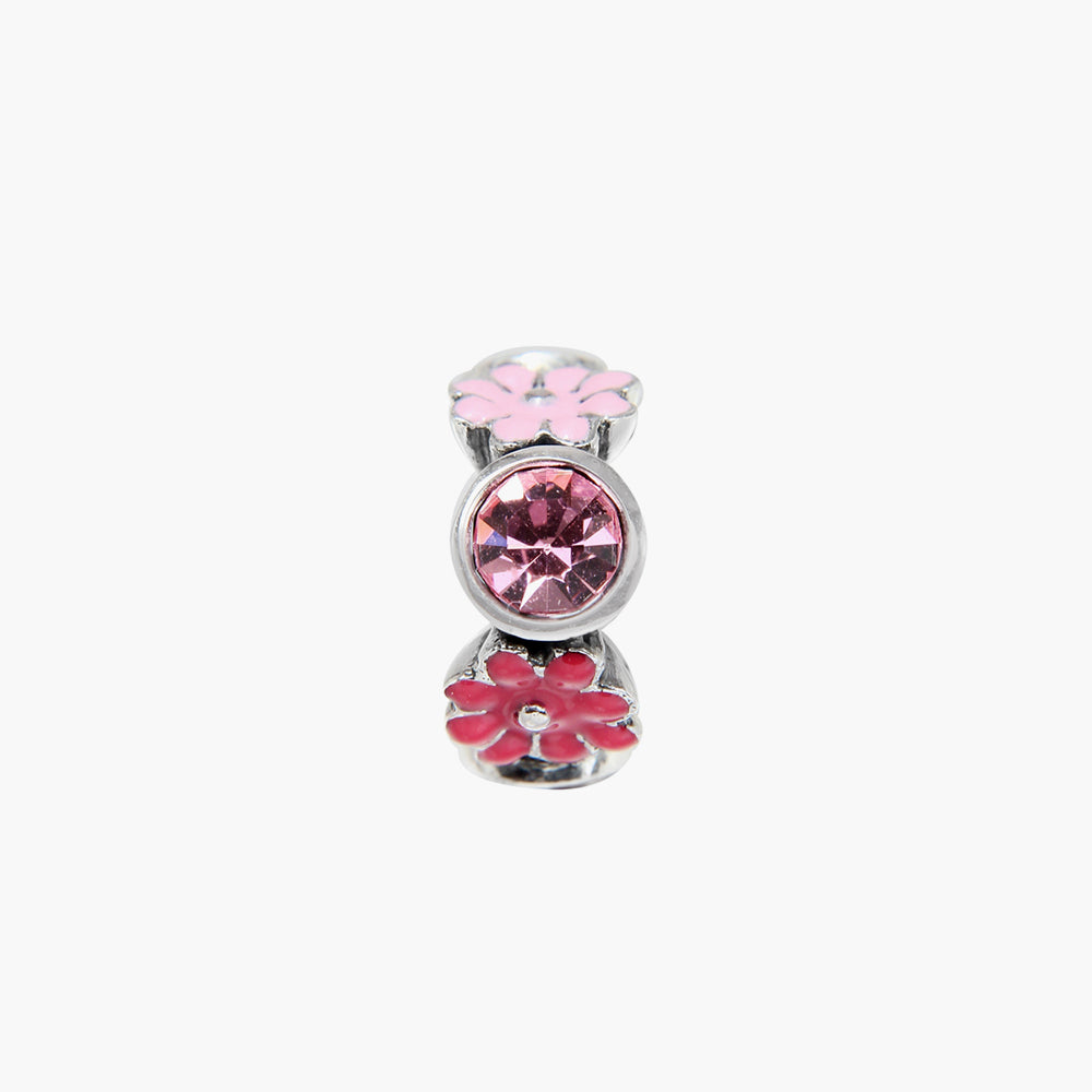 PINK MOOMIN FLOWER SPACER BEAD