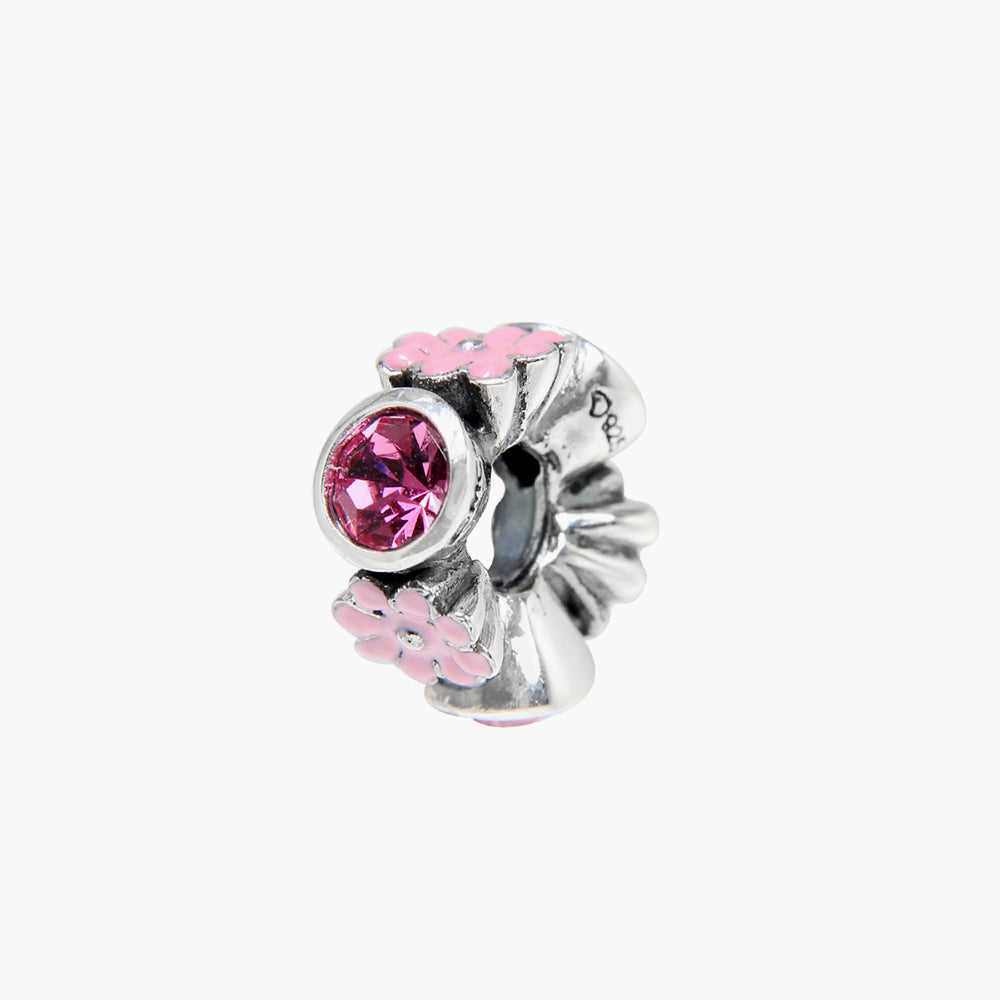 PINK MOOMIN FLOWER SPACER BEAD