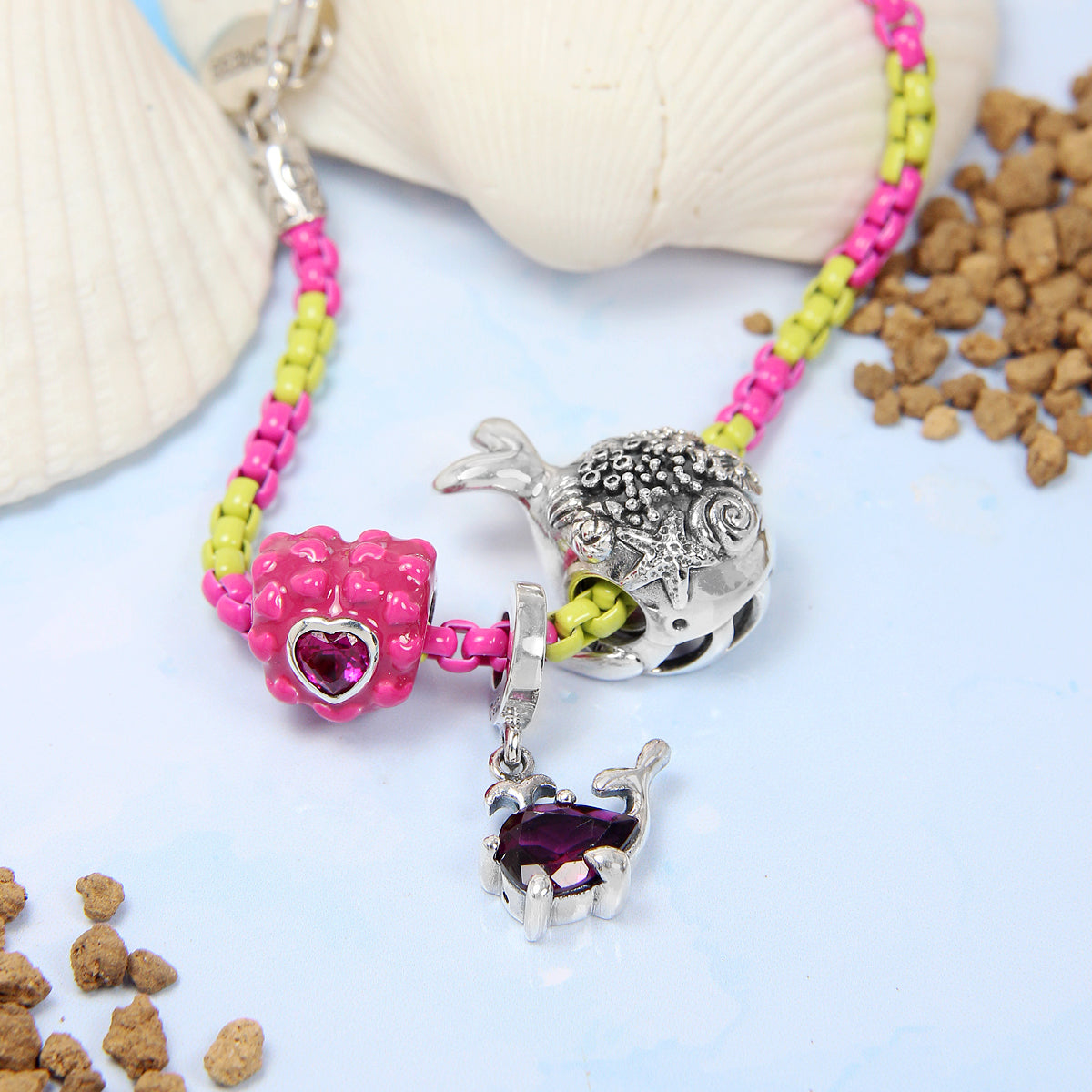 Whale Rhodolite Dangle Bead