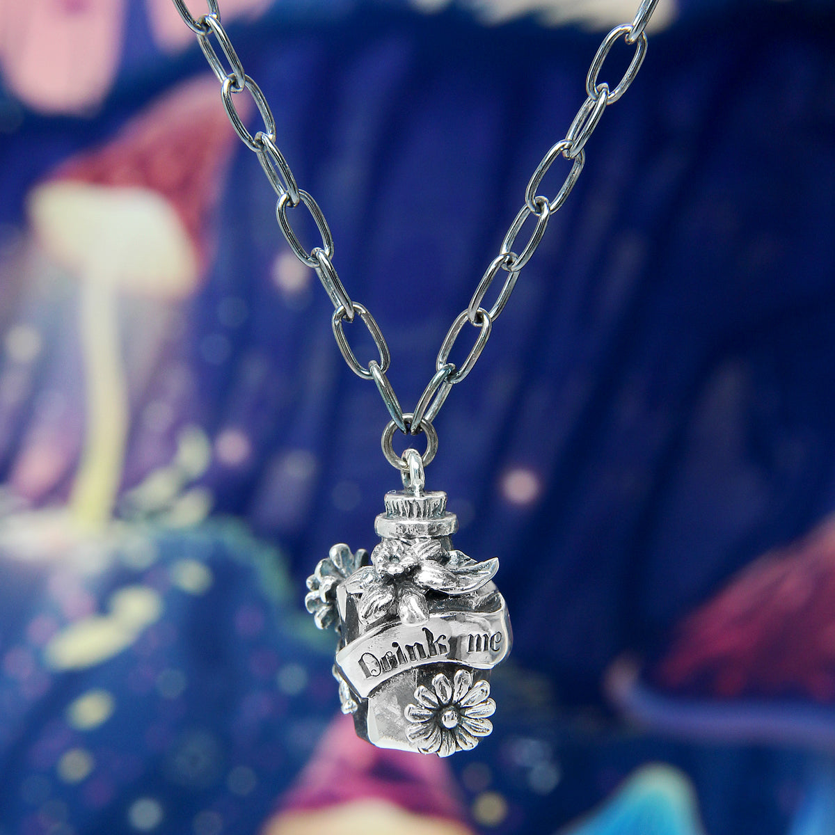 Drink Me Necklace 28"