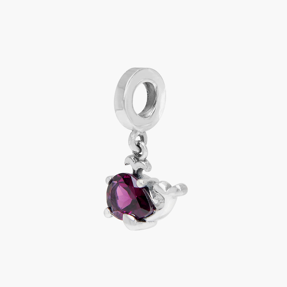 Whale Rhodolite Dangle Bead