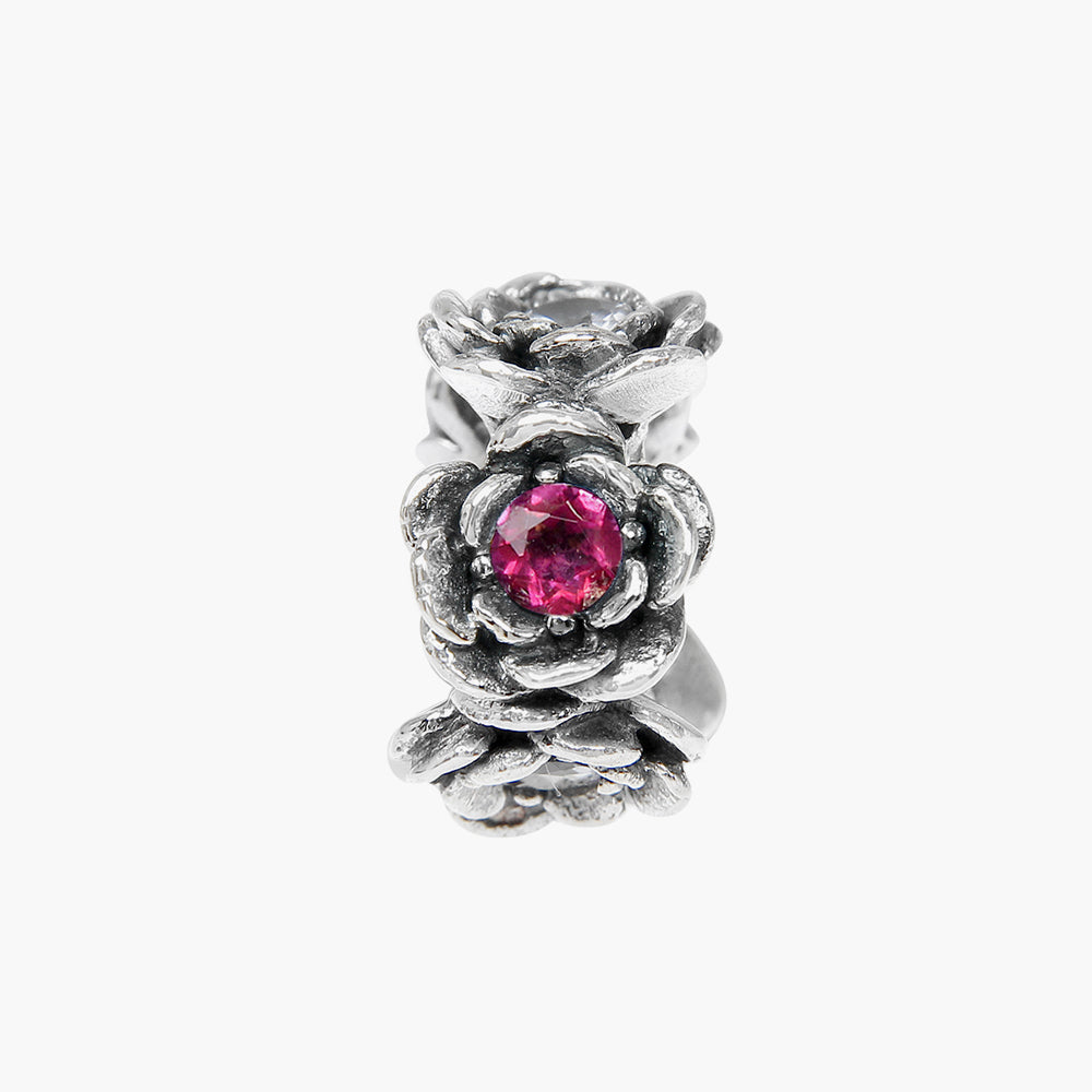 Camelia Flower Pink Topaz Spacer