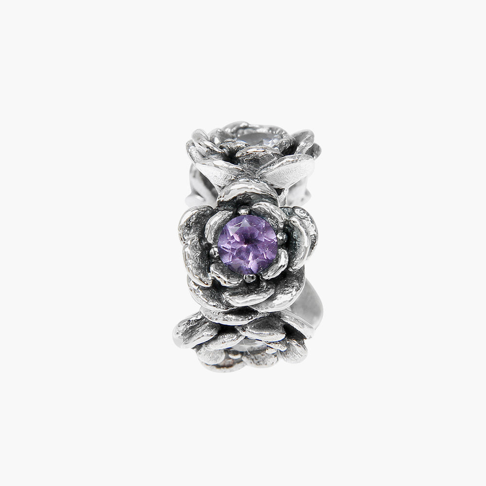 Camelia Flower Amethyst Spacer