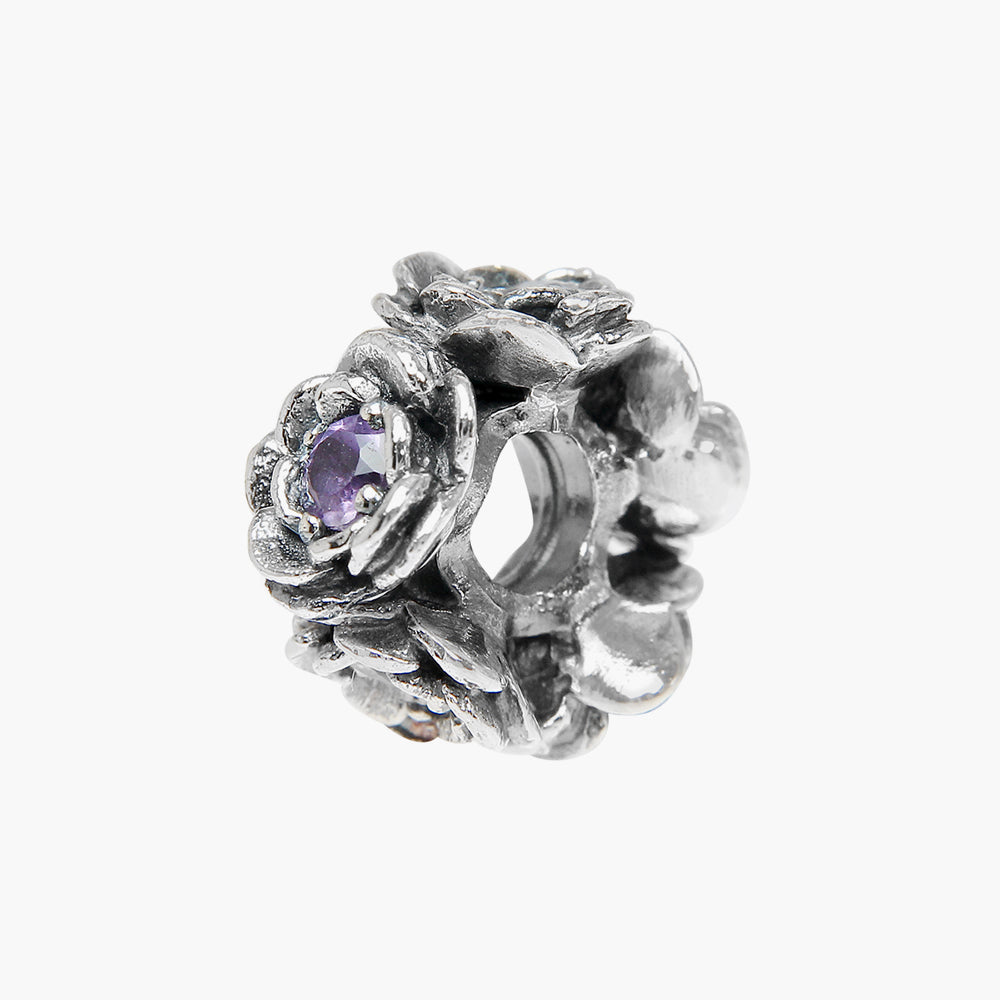 Camelia Flower Amethyst Spacer