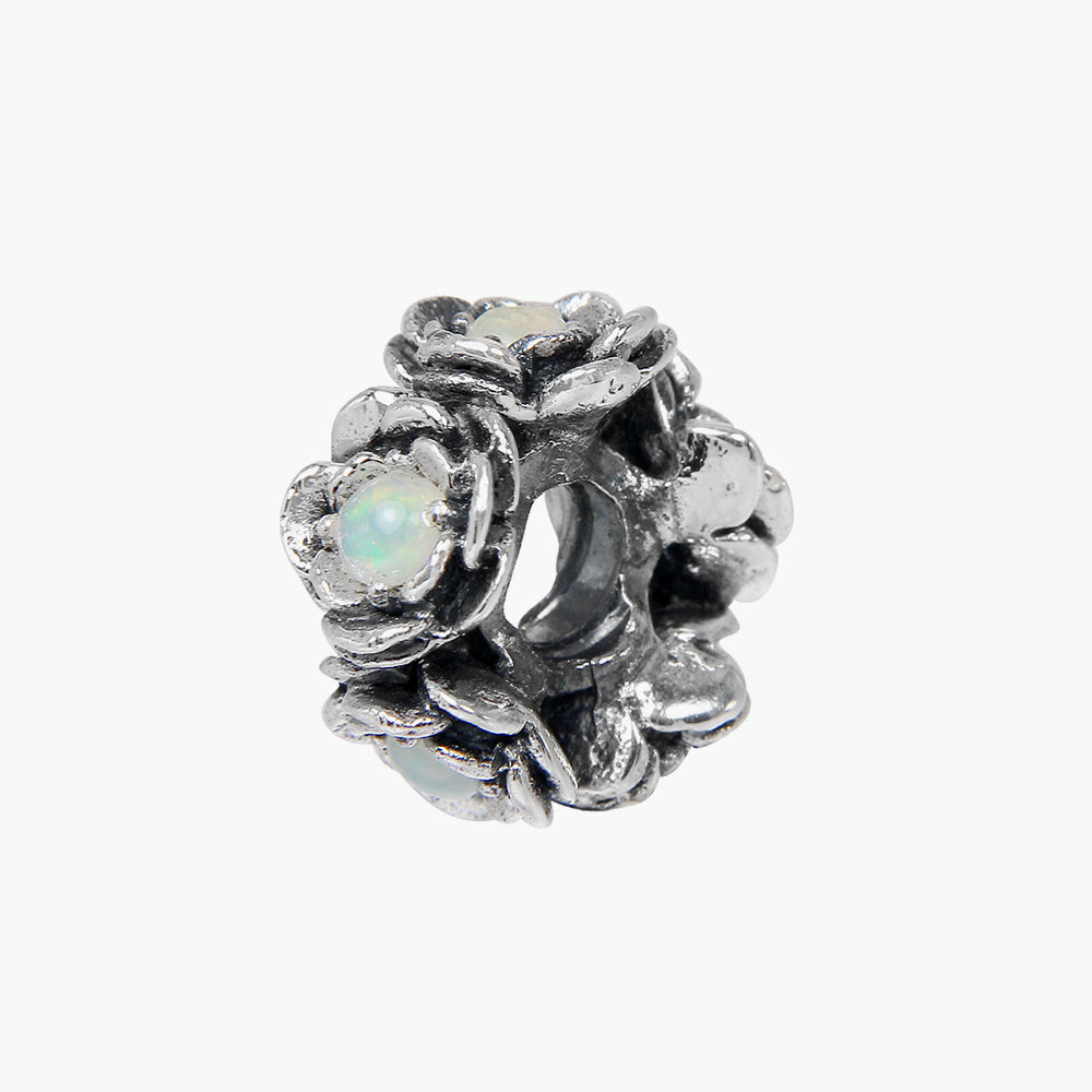 Camelia Flower Opal Spacer