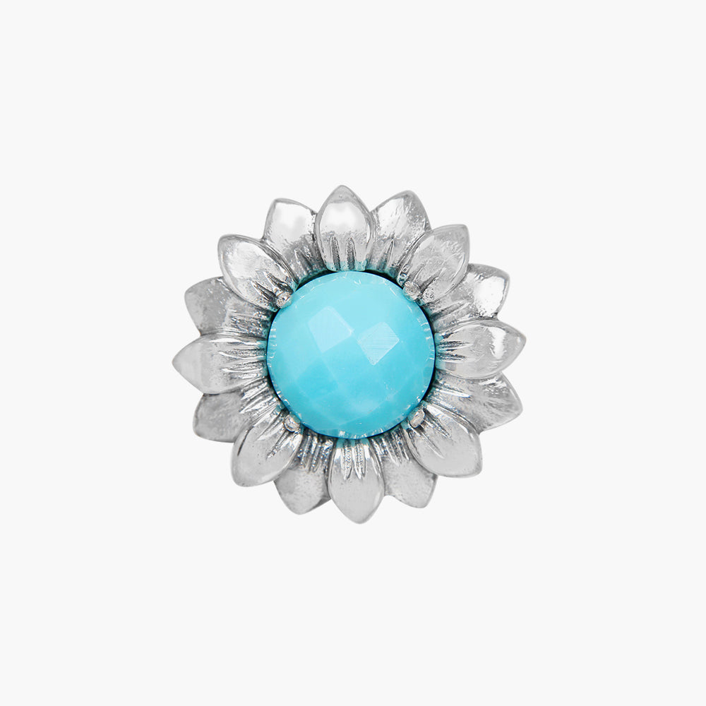 Turquoise Flower Stopper Charm