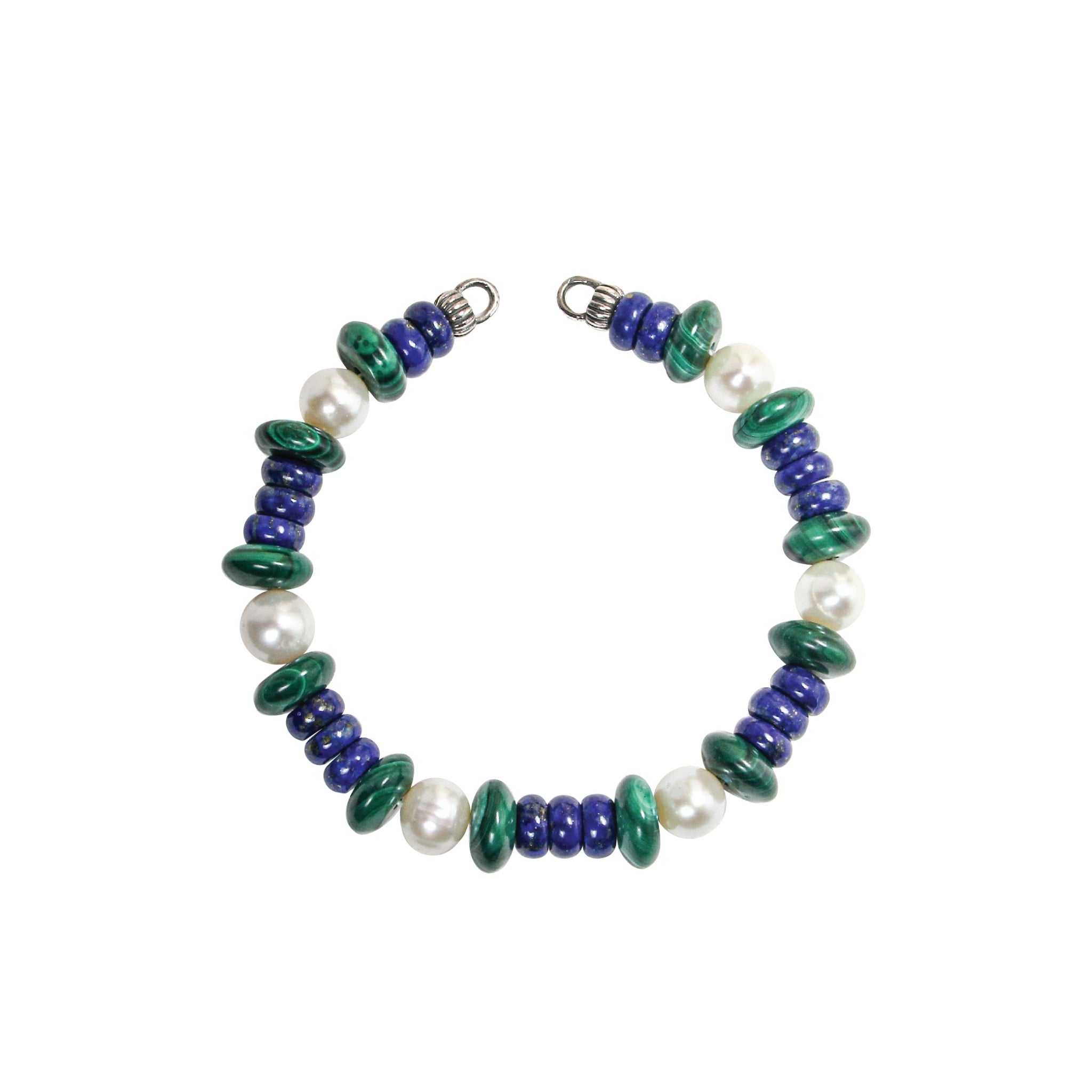 Prestige PLAY Bracelet with Lapis Lazuli, Malachite and Pearl