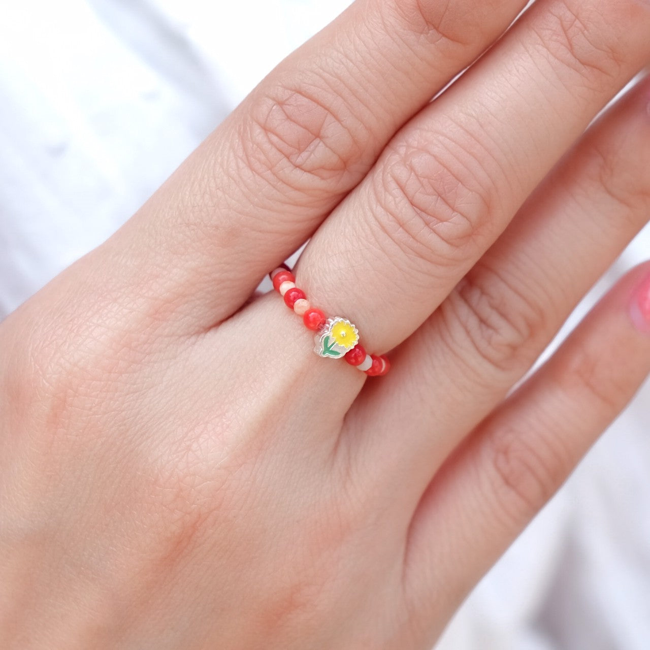 Moomin Flower Genuine Stones Ring