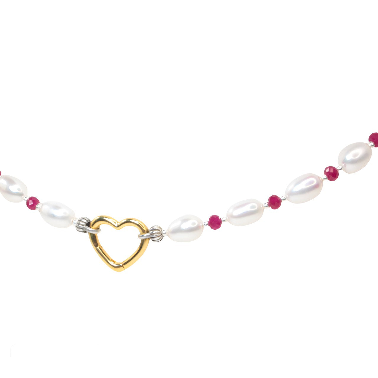 Pearl/Red Spinel Play Necklace