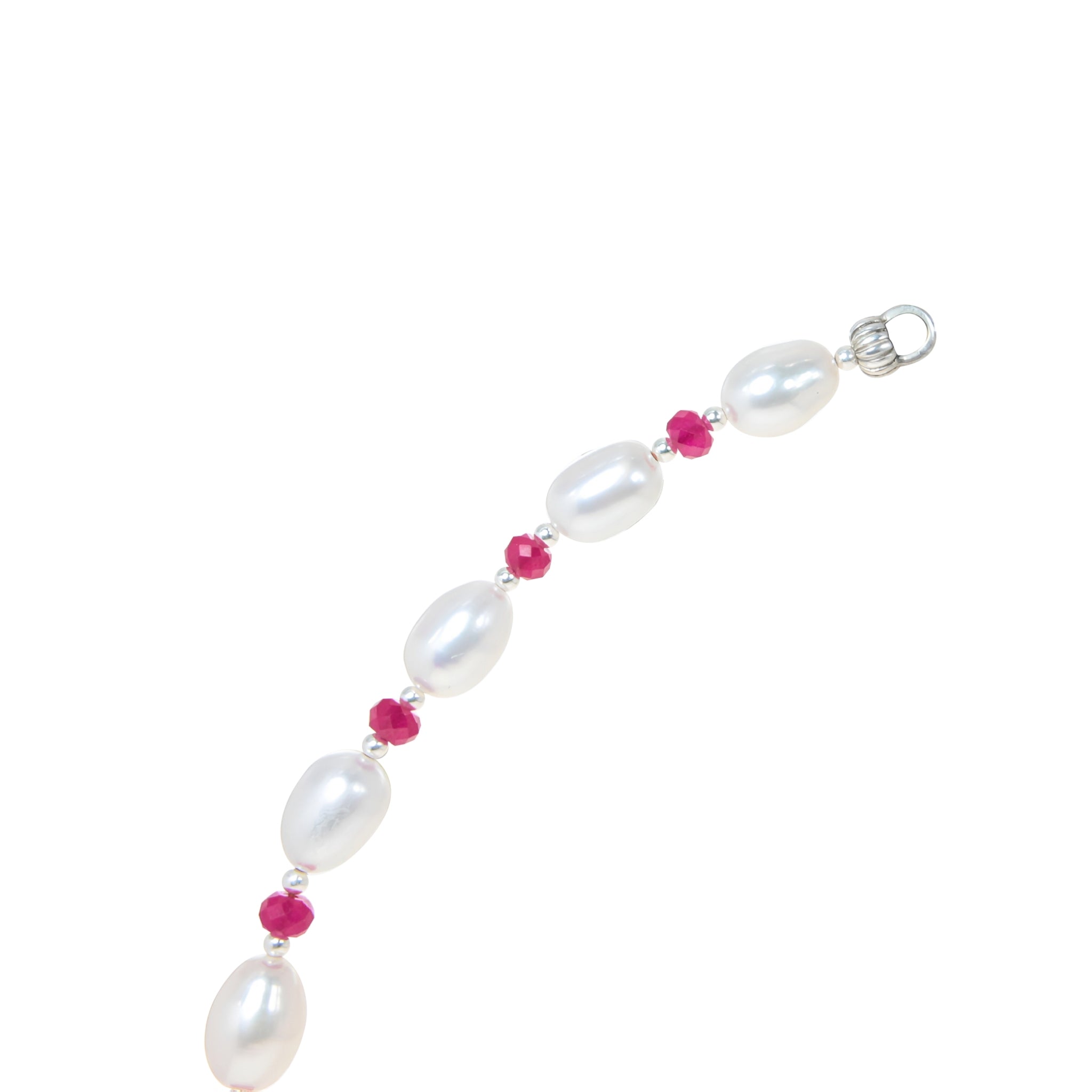 Pearl/Red Spinel Play Necklace