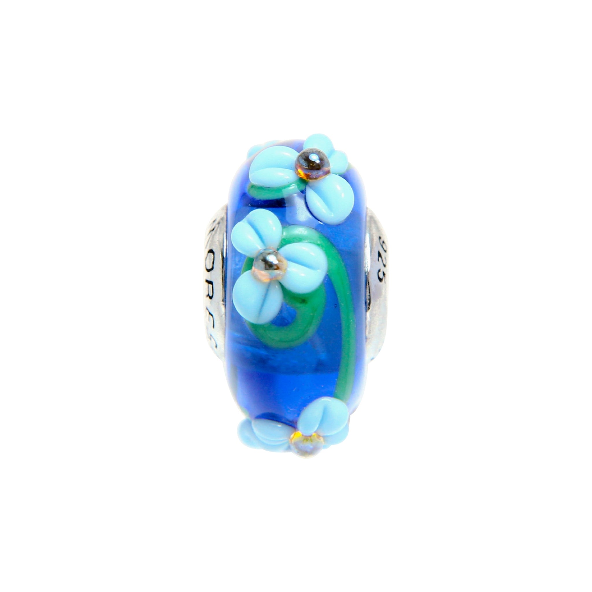 Flower Italian Murano - Blue