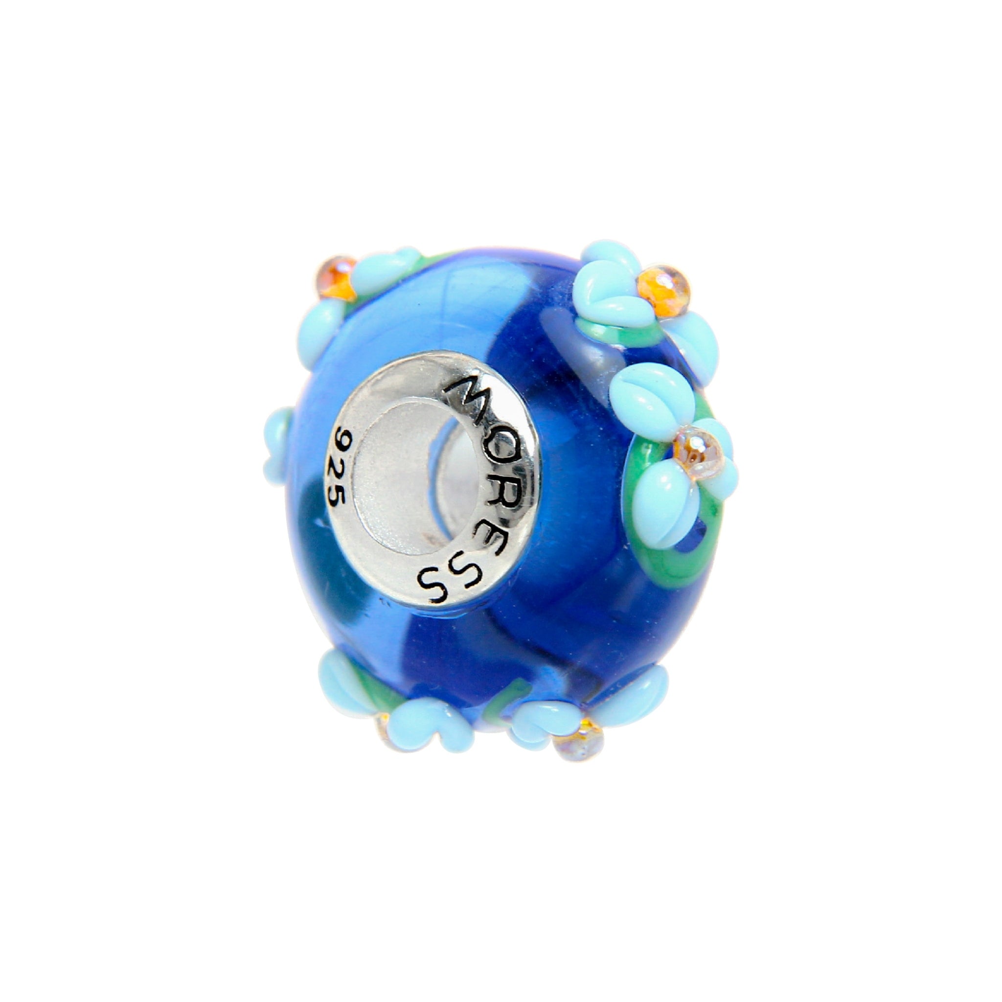 Flower Italian Murano - Blue