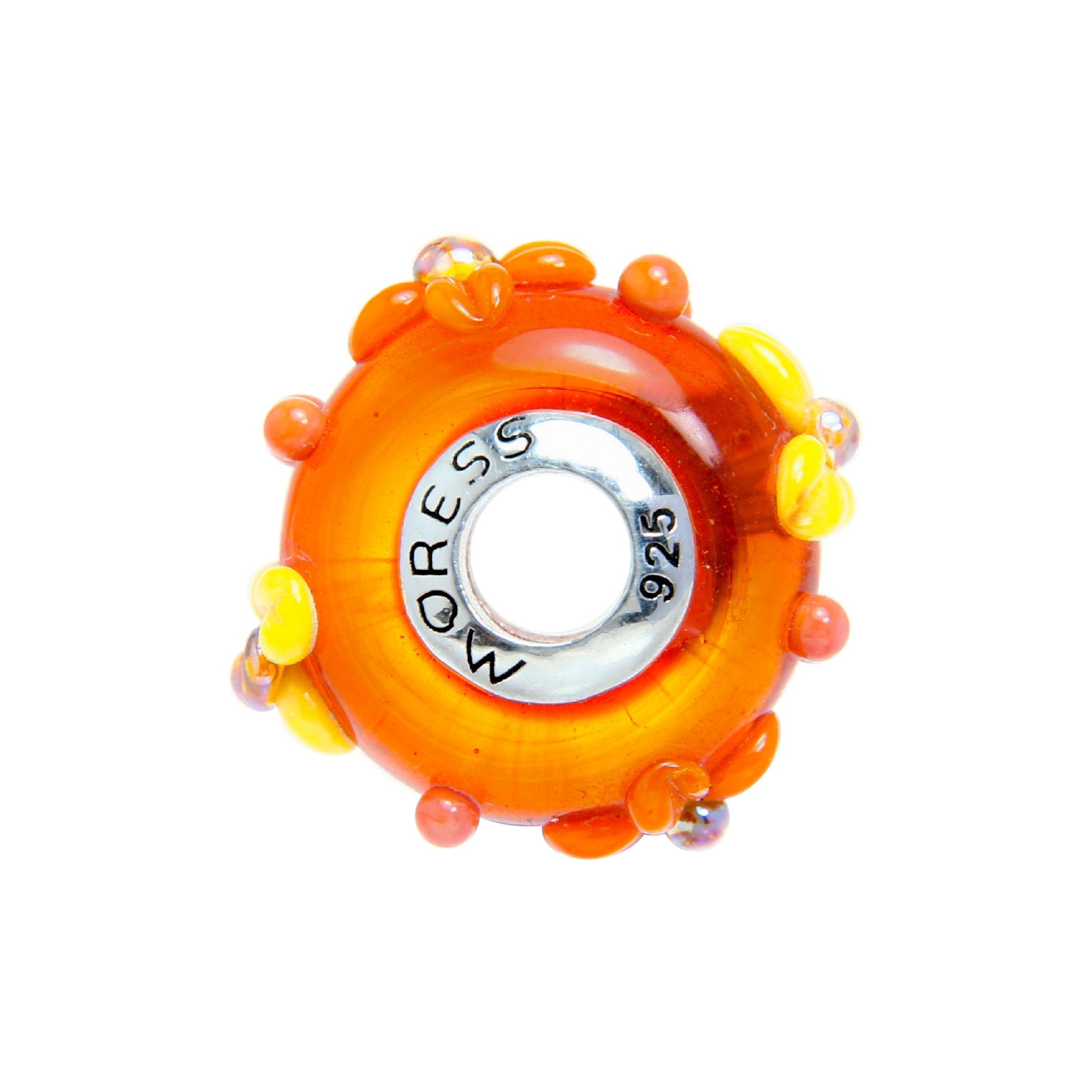 Flower Italian Murano - Orange