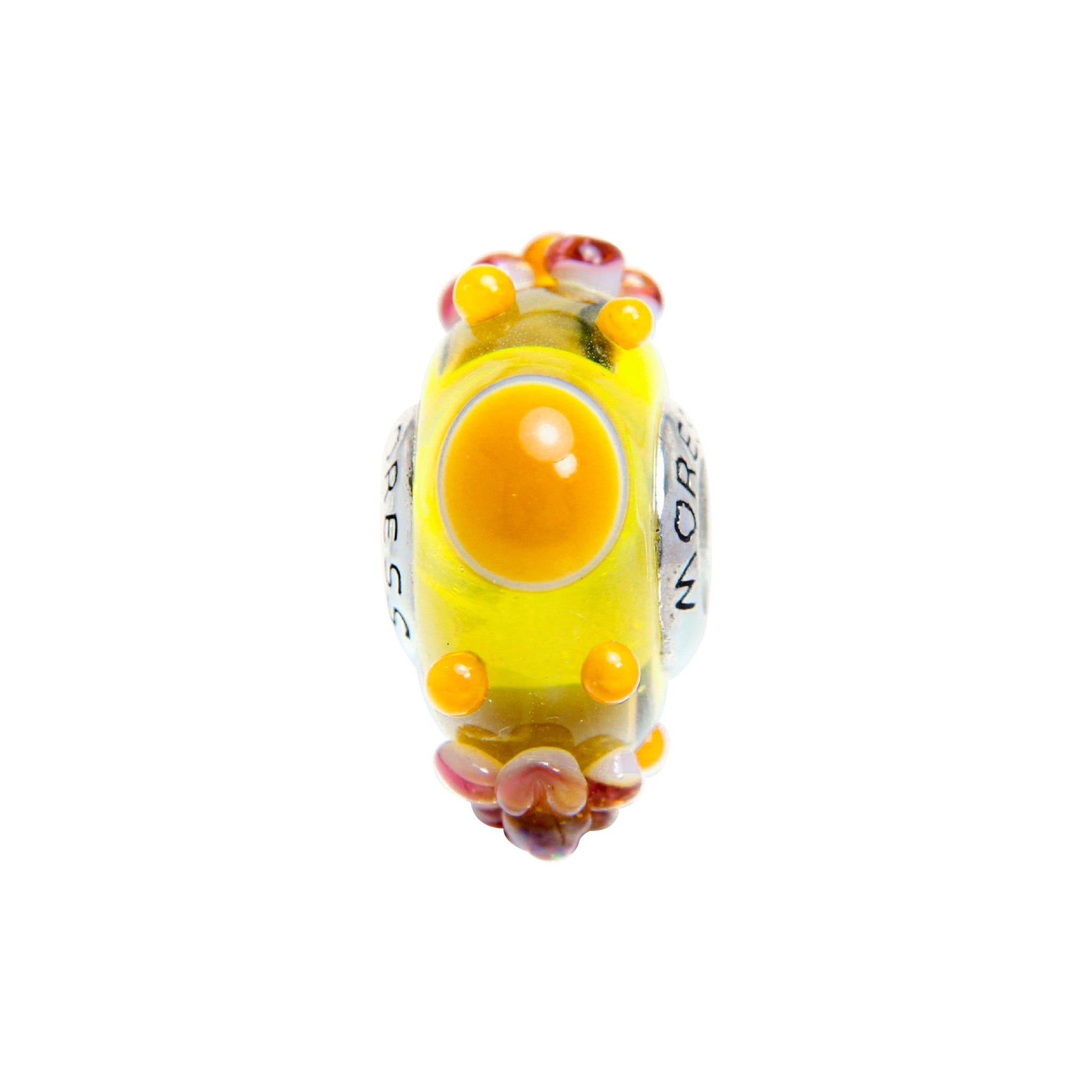 Flower Italian Murano - Yellow