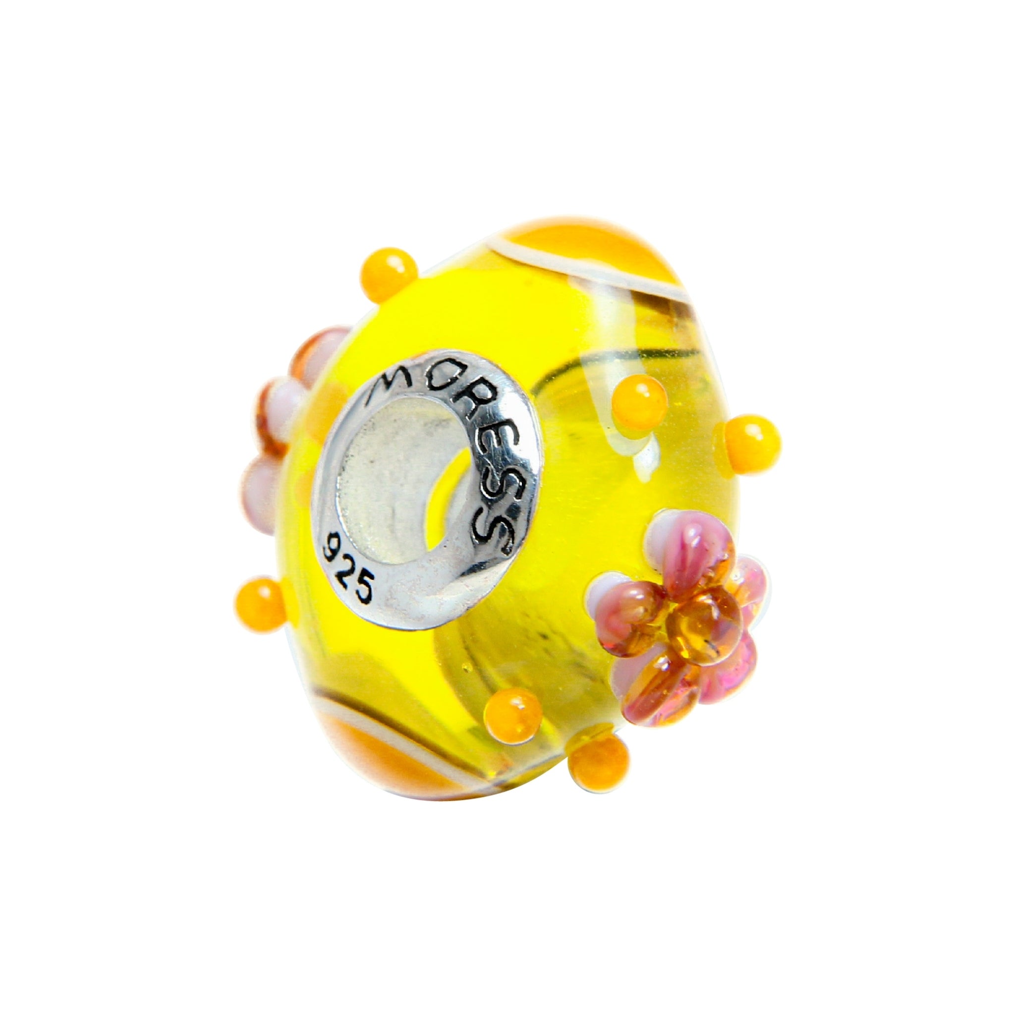 Flower Italian Murano - Yellow