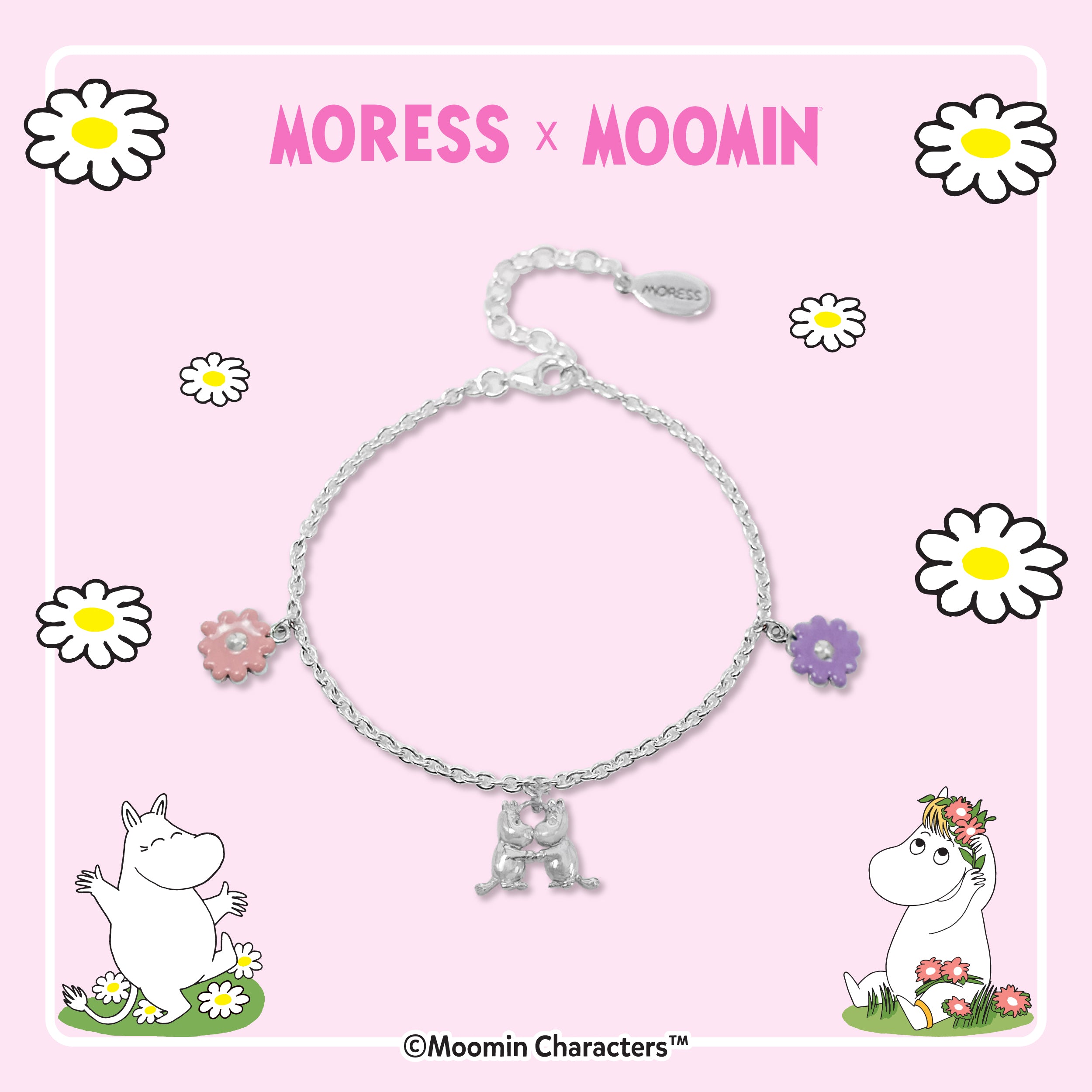 Moomin and Snorkmaiden Silver Bracelet