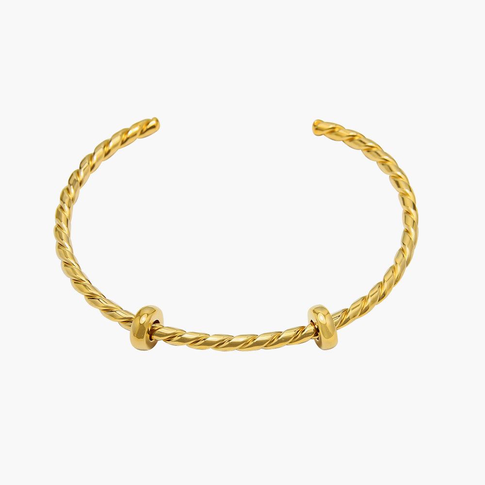 Open Bangle Twisted Gold