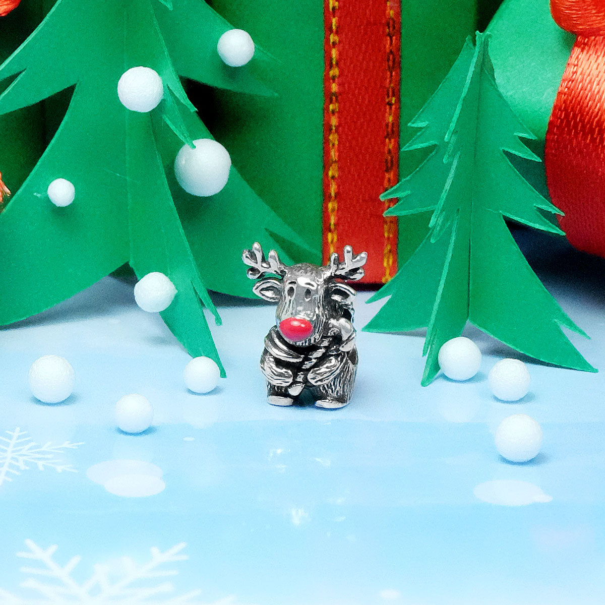 Rudolph Candy Cane Bead
