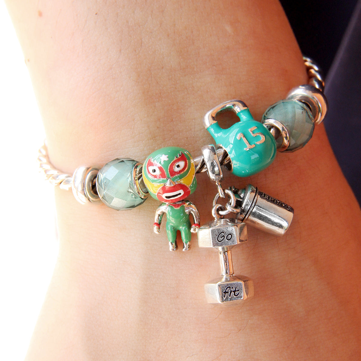 Lucha Libre Bead Green