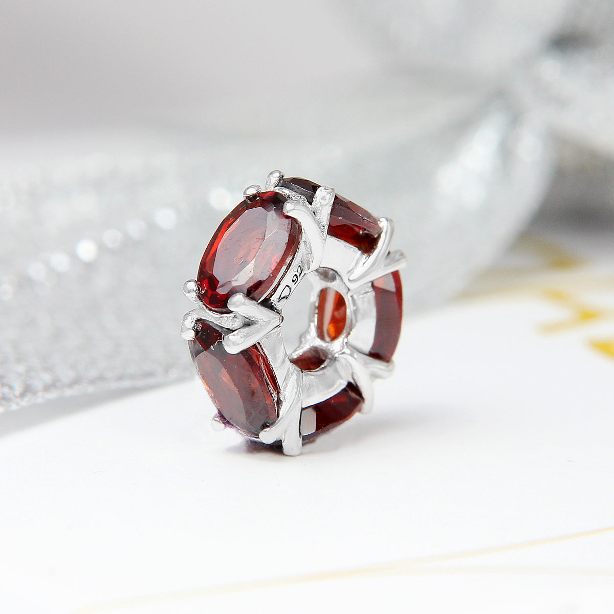 Garnet Spacer Bead