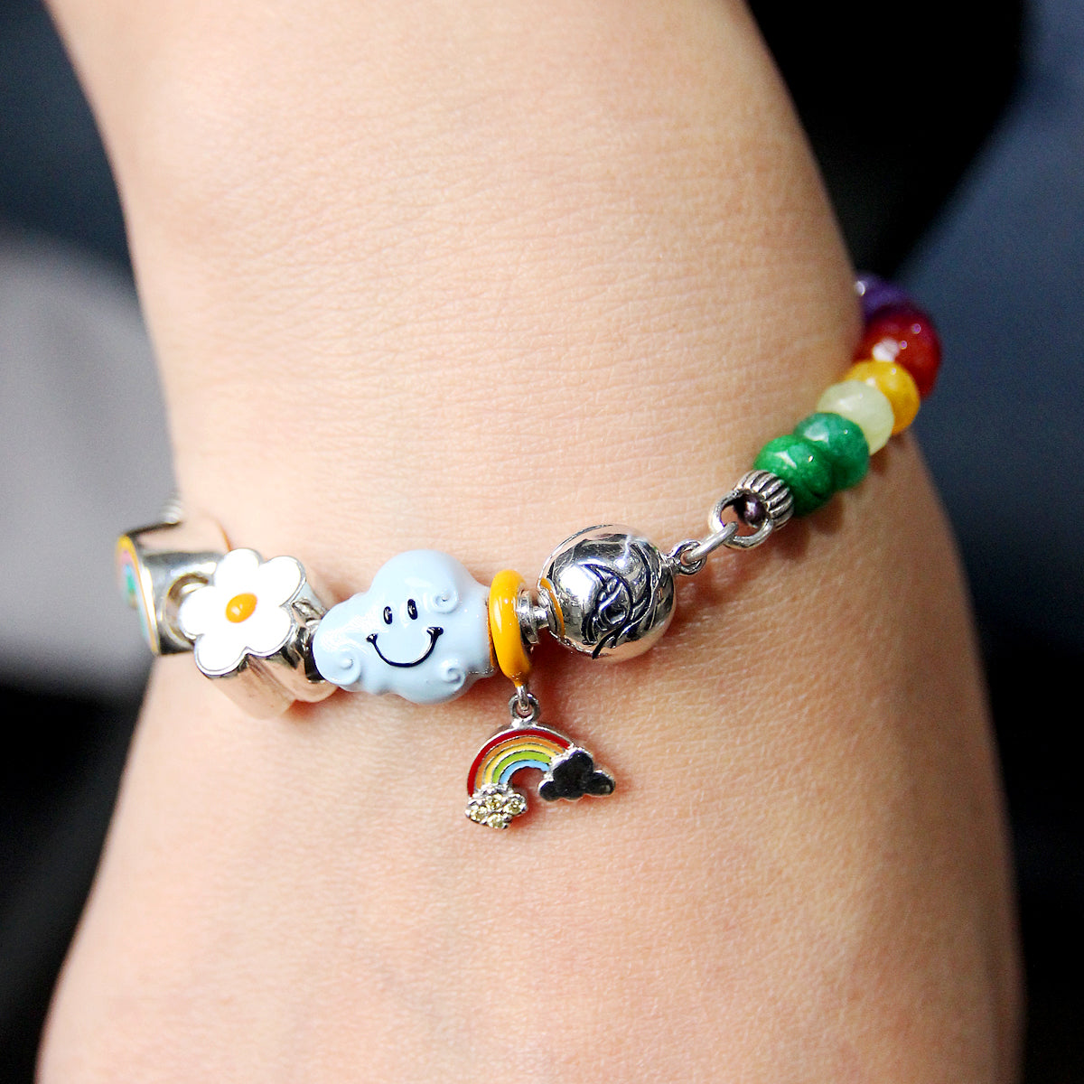 Good Vibes - Morse Code Tila Beaded Bracelet – Dandelion Jewelry