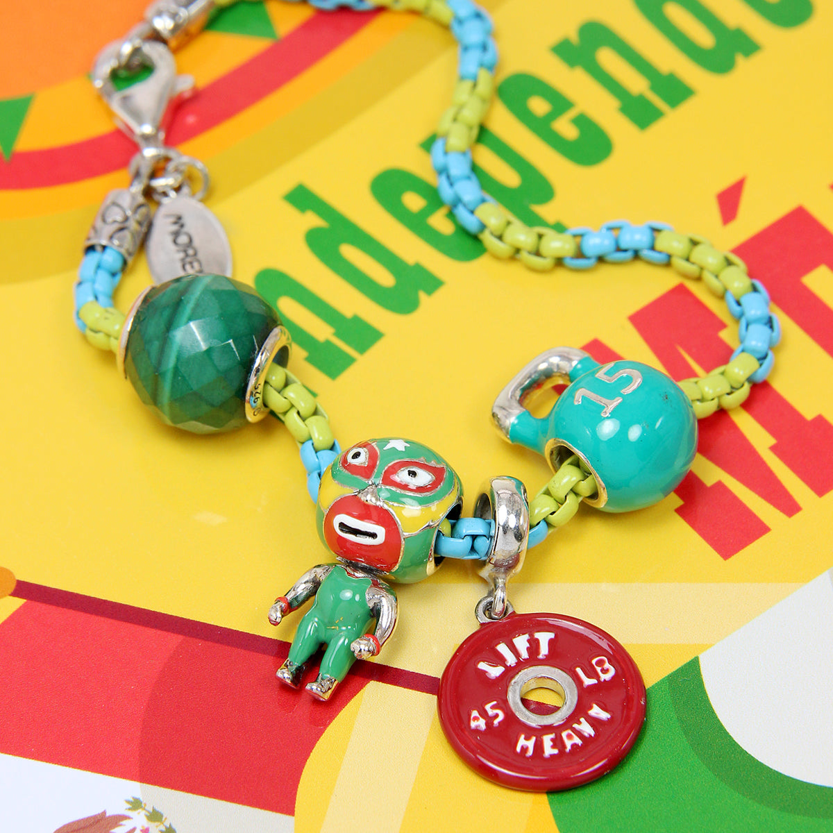 Lucha Libre Bead Green