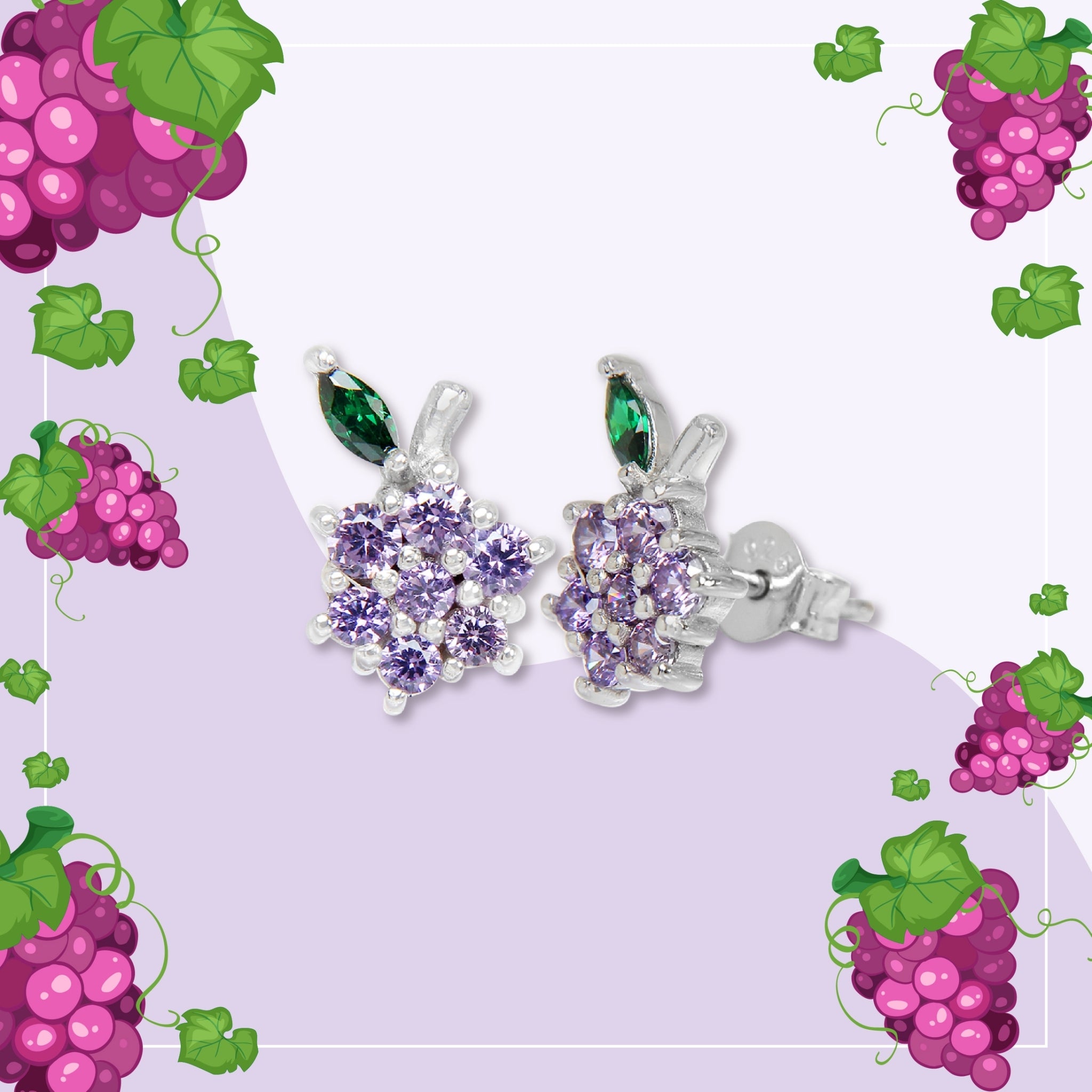 Grapes earrings