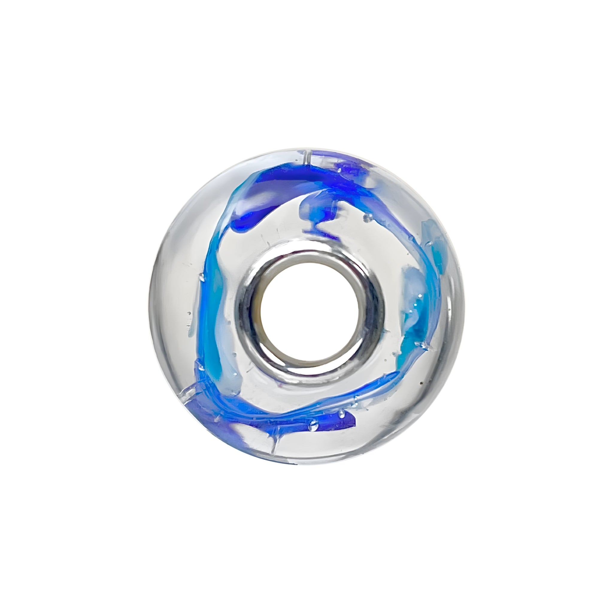 Marble Glass Bead Blue