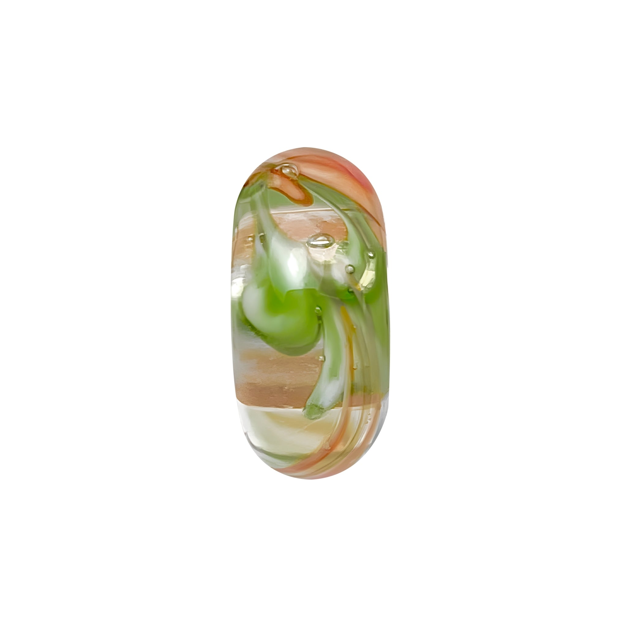 Marble Glass Bead Green