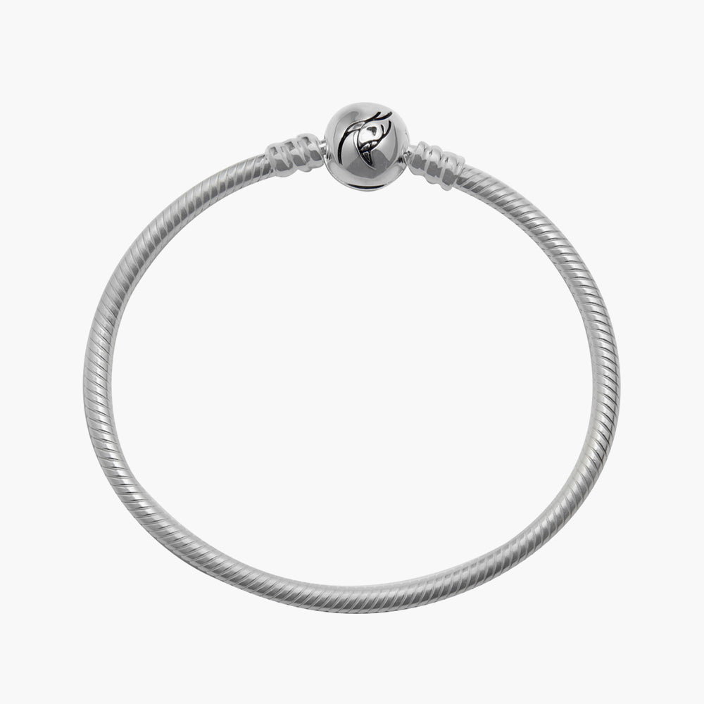 Sterling Silver Bracelet with Circle Lock