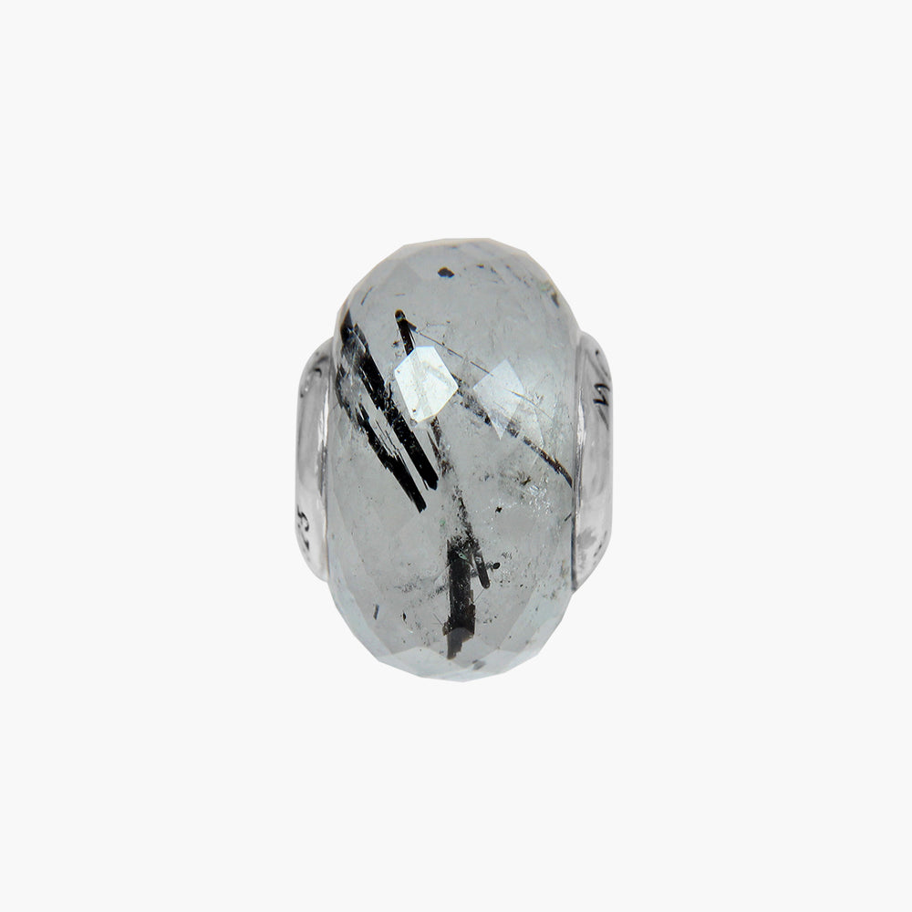 Black Rutile Stone Bead