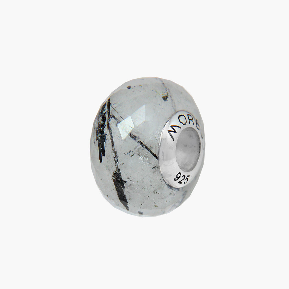 Black Rutile Stone Bead