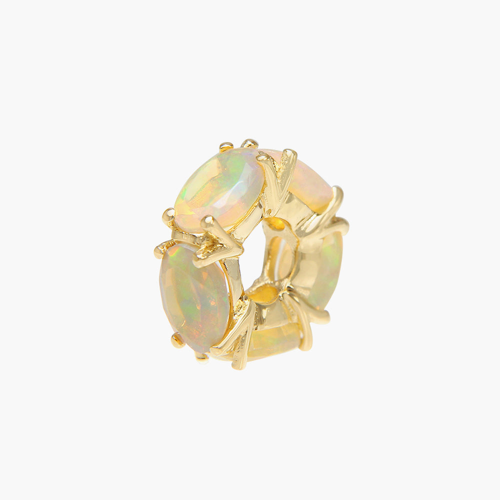 Opal Spacer with Gold Plated Bead