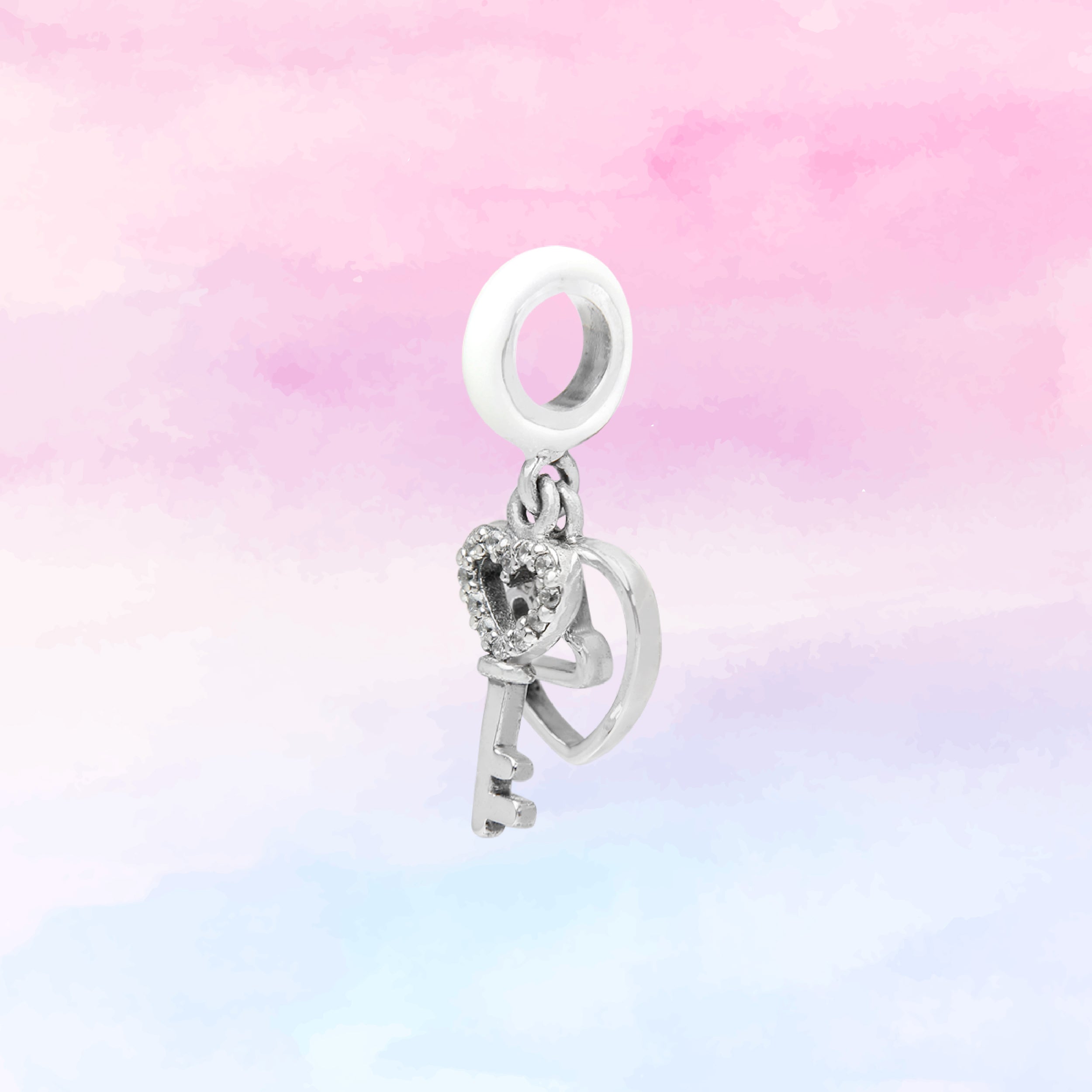 Key Heart dangle