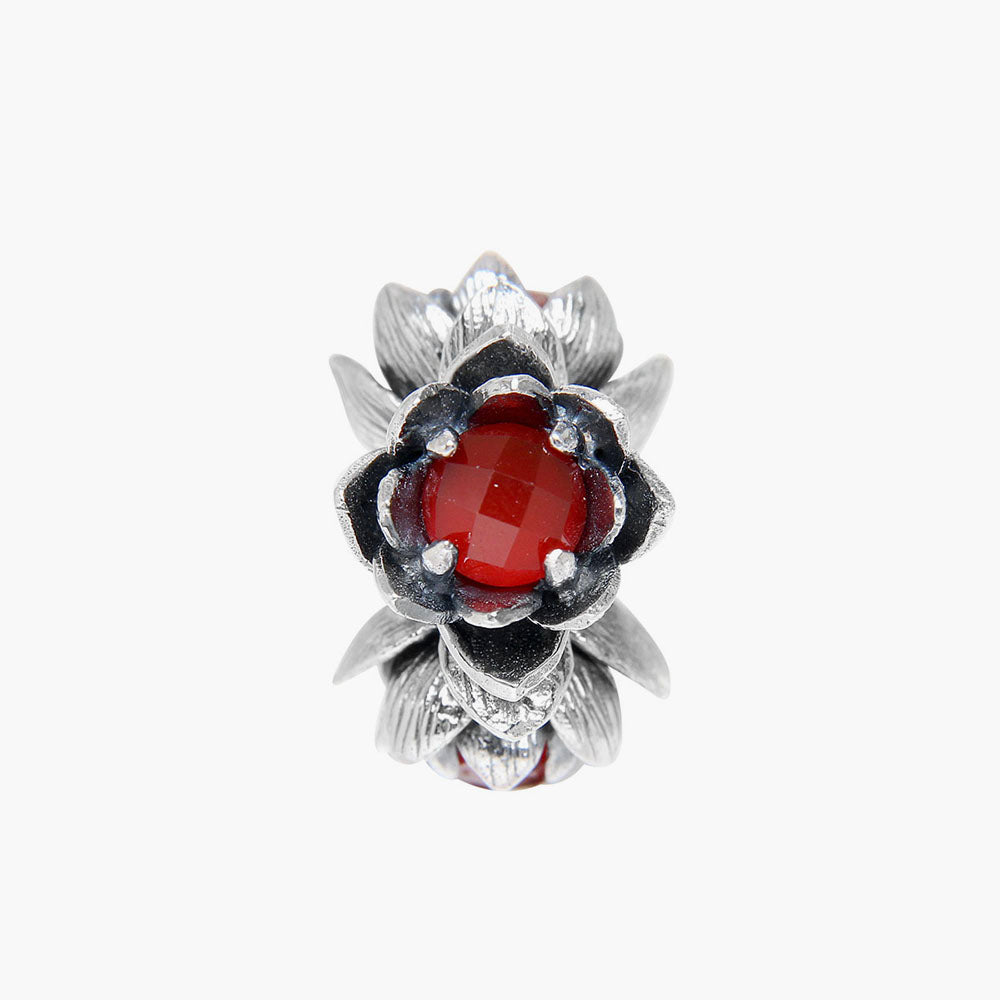 Lotus Red Agate Spacer