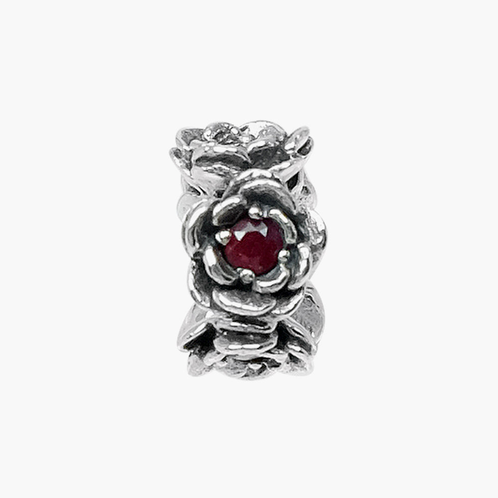 Camelia Flower Ruby Spacer